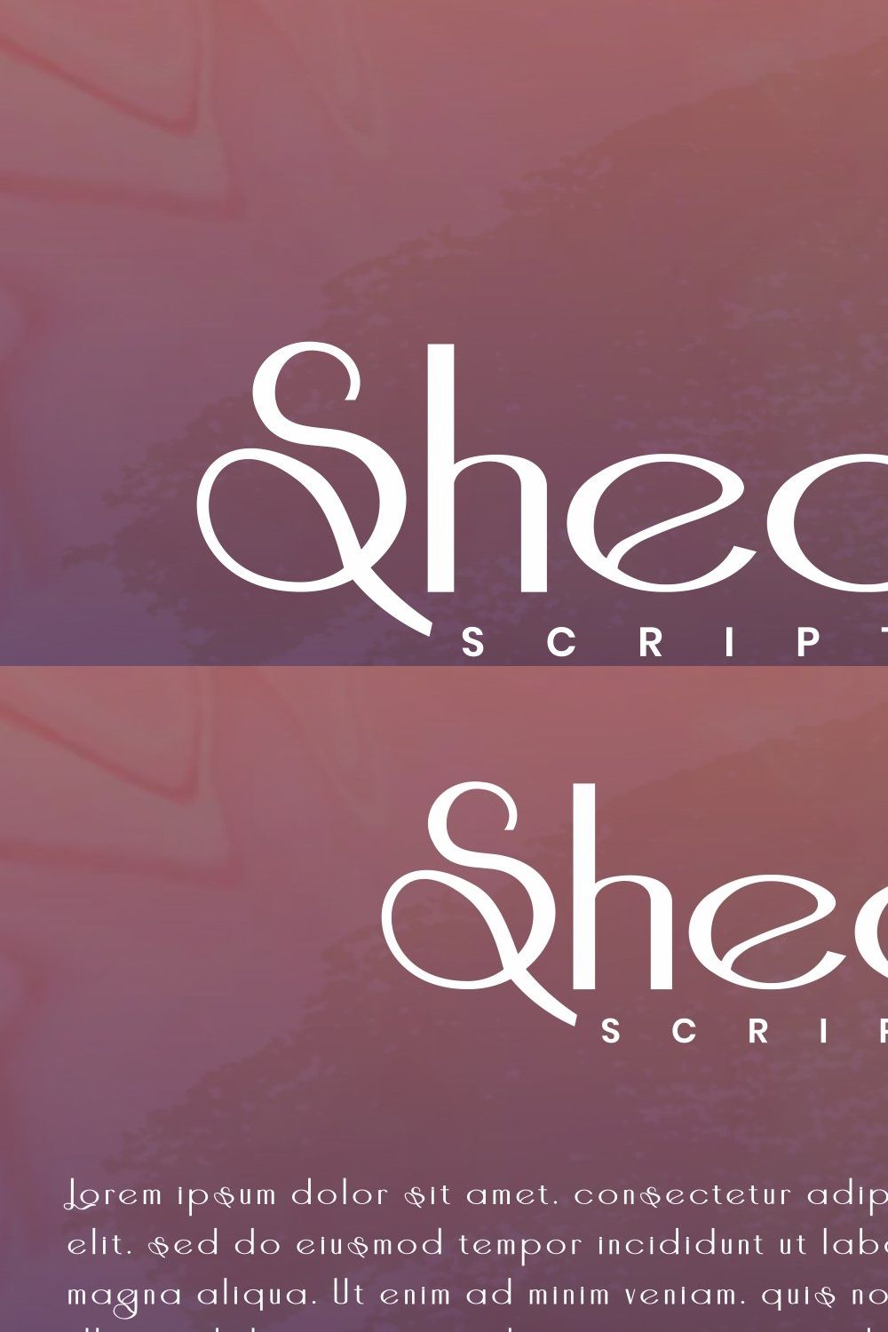 Sheagie - Script Font pinterest preview image.