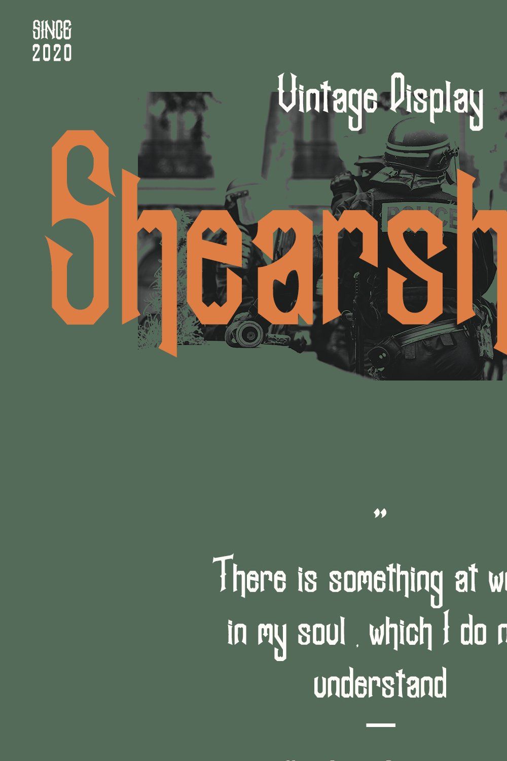 Shearshank - Blackletter Typeface pinterest preview image.