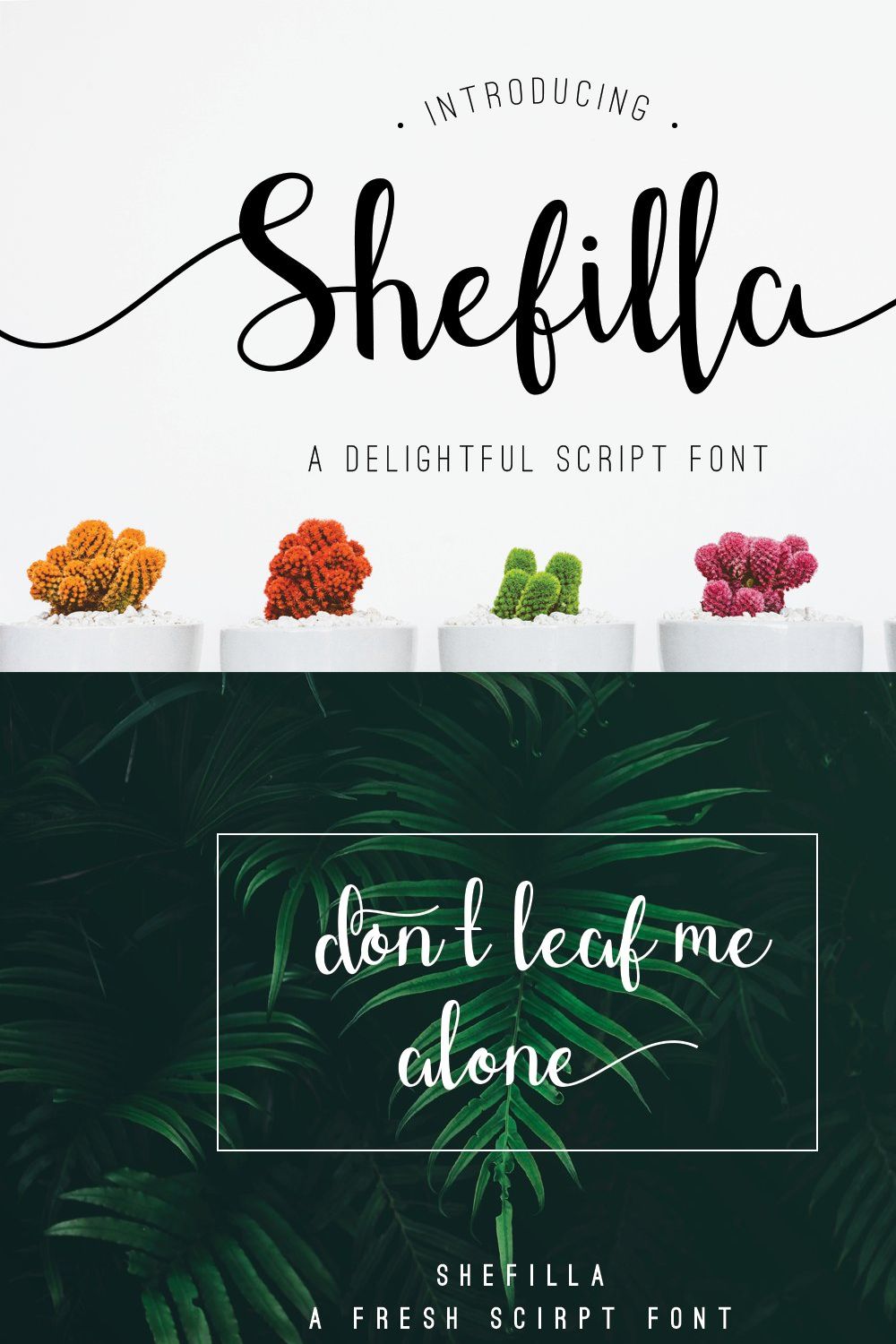 Shefilla - Script Font pinterest preview image.