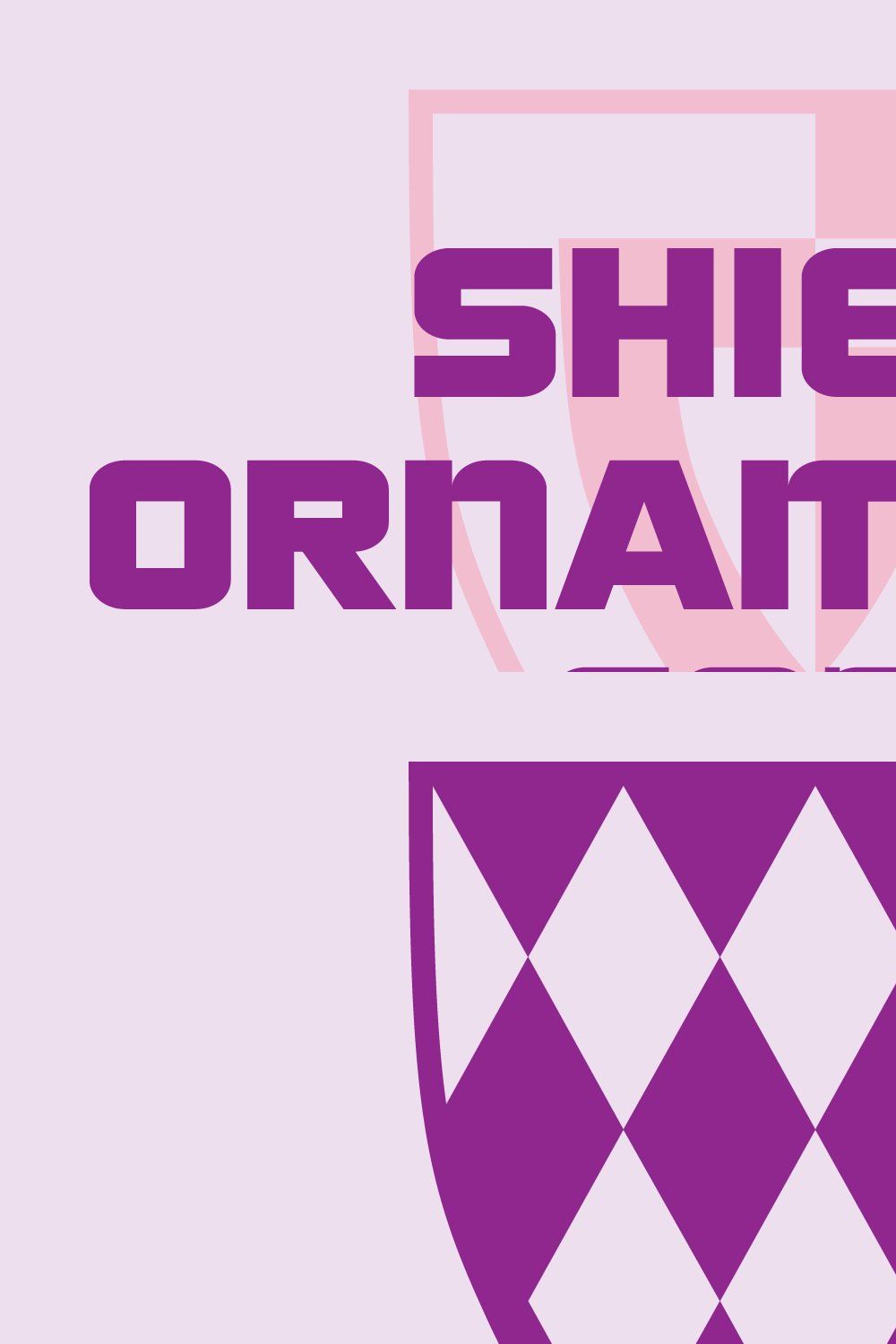 Shield Ornaments Font pinterest preview image.