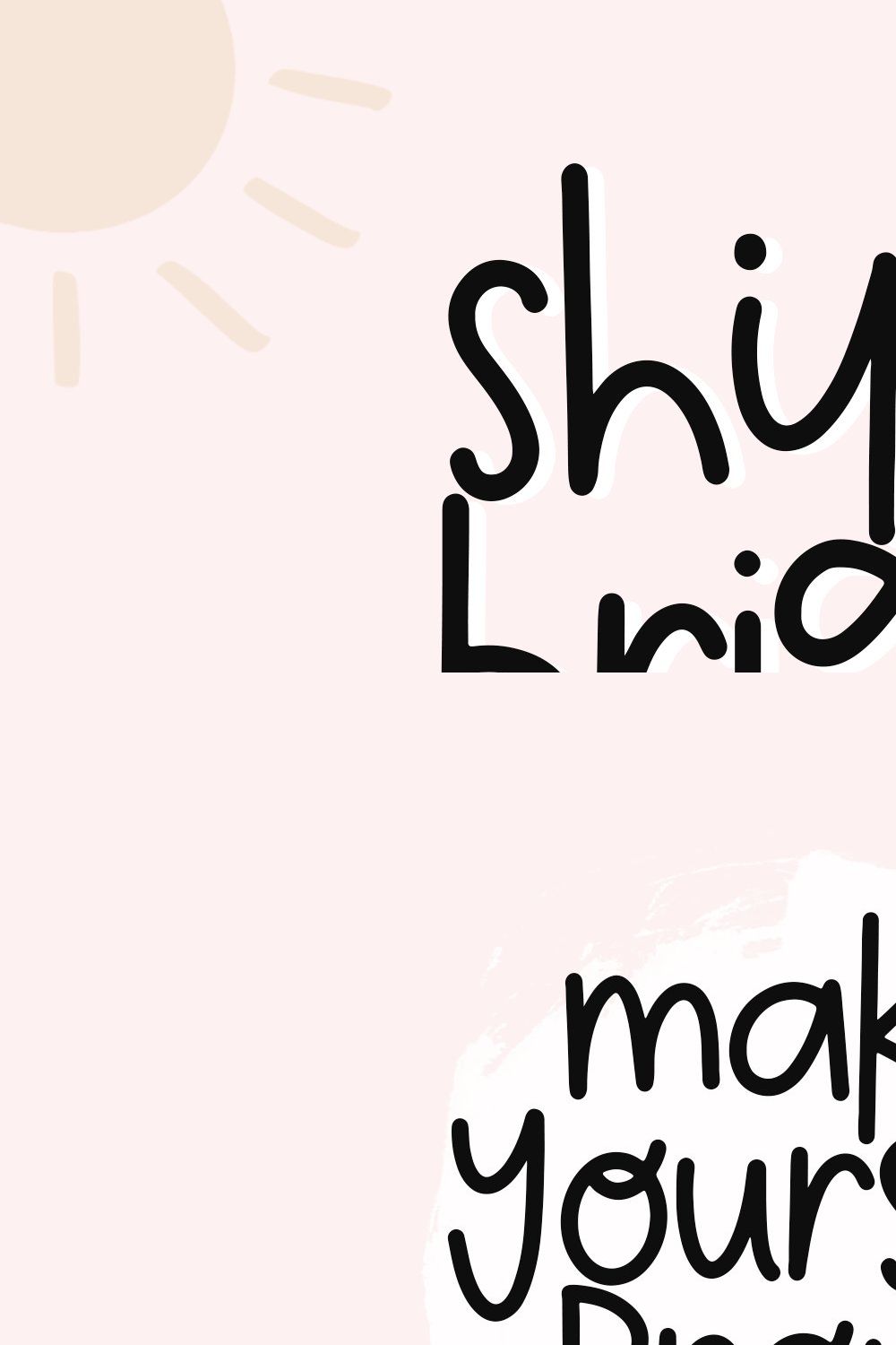 Shine Bright | Fun Handwritten Font pinterest preview image.