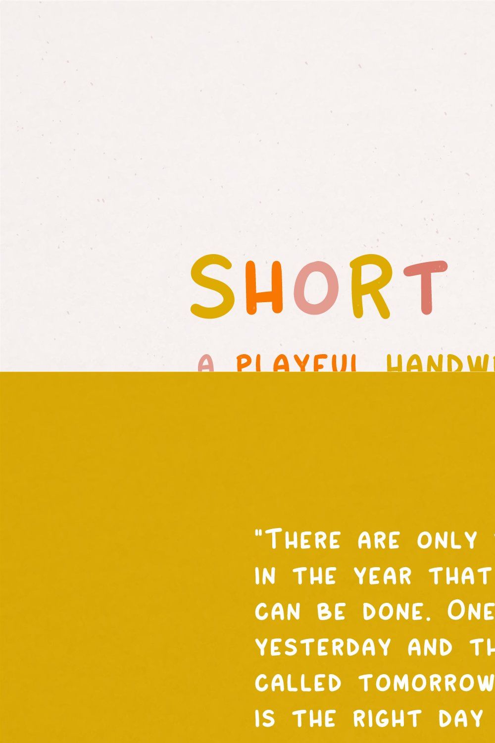 Short Poem - Handwritten font pinterest preview image.