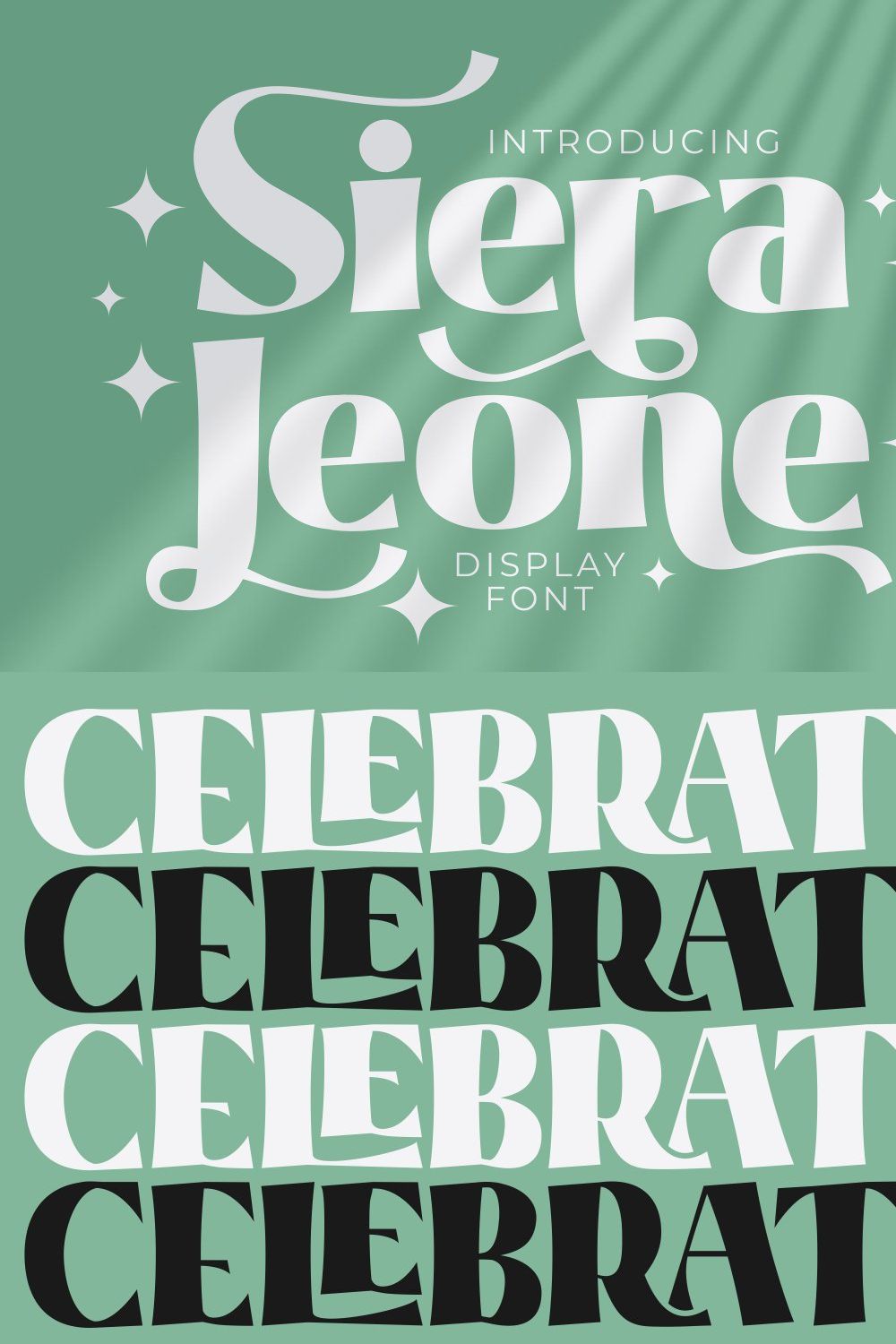 Siera Leone - Display Sans Font pinterest preview image.