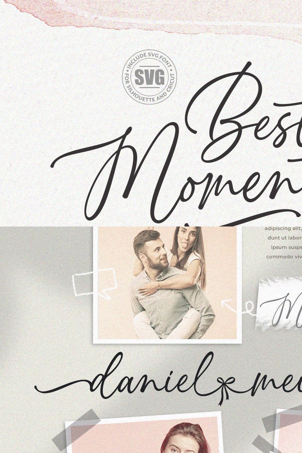 Signature Calligraphy - Best Moment pinterest preview image.