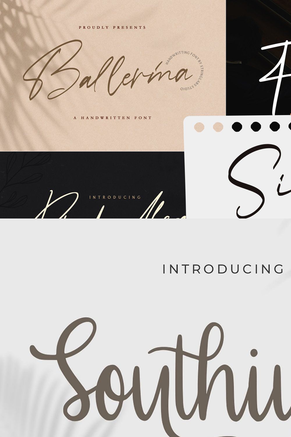 Signature Font Bundle Vol 1 pinterest preview image.