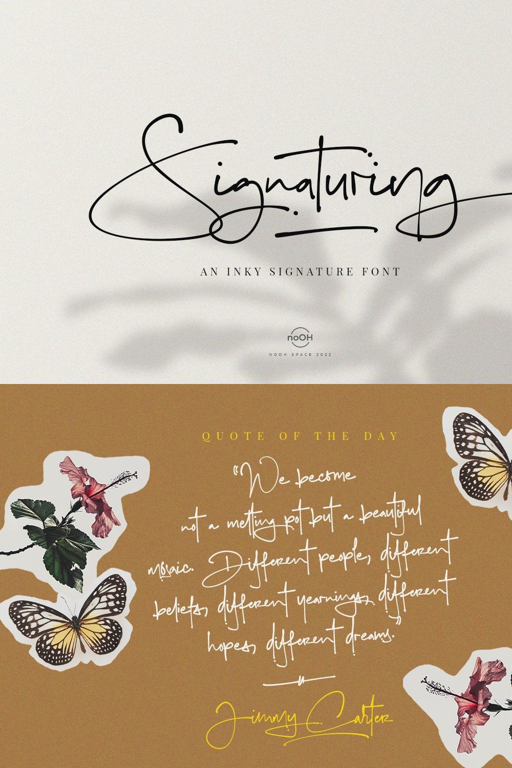Signaturing - An Inky Handwritten pinterest preview image.