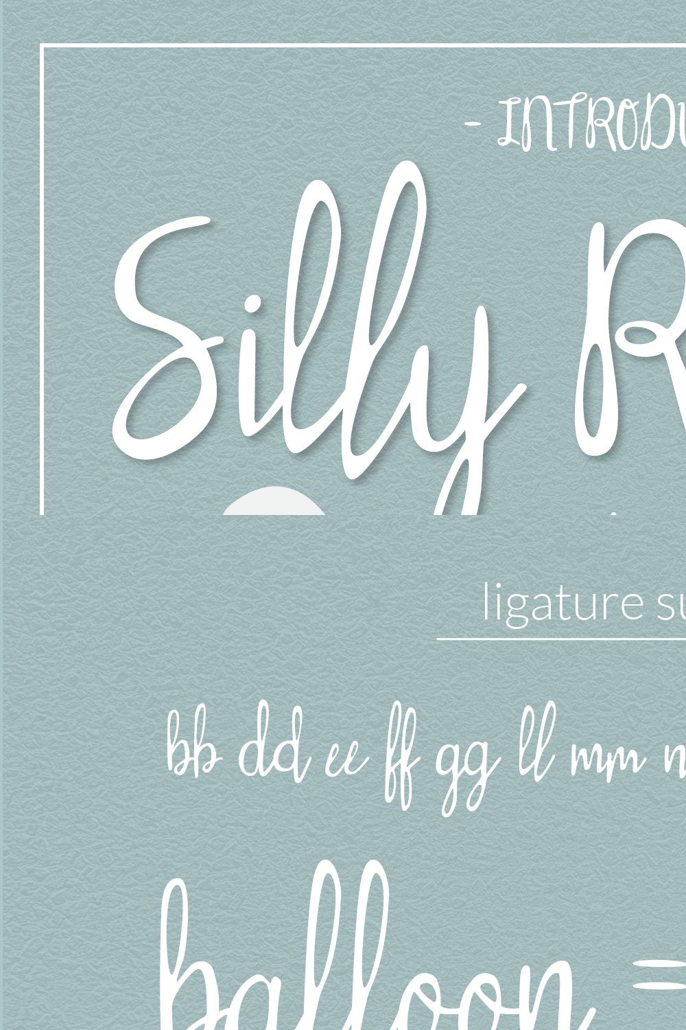 Silly Rabbit Script Font pinterest preview image.
