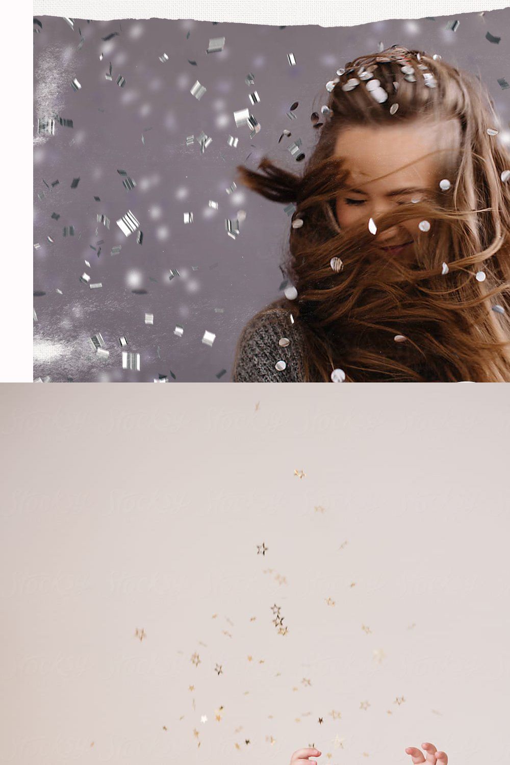 Silver Confetti PNG photo overlays pinterest preview image.