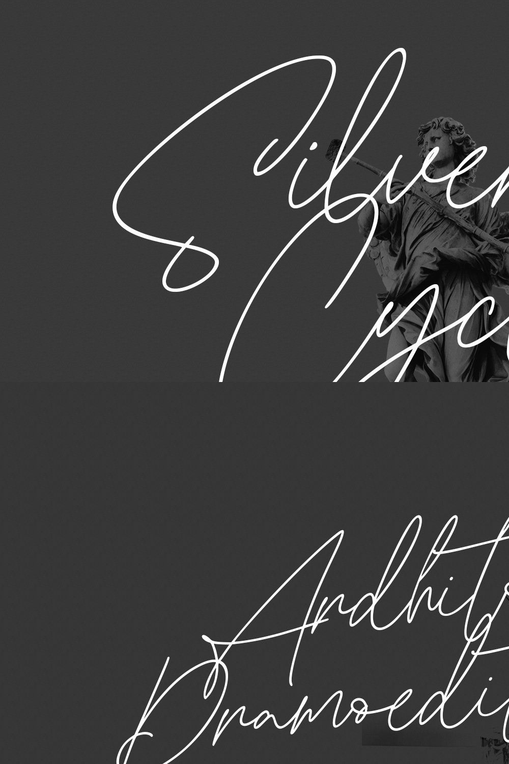 Silver Cycles Signature Script Font pinterest preview image.