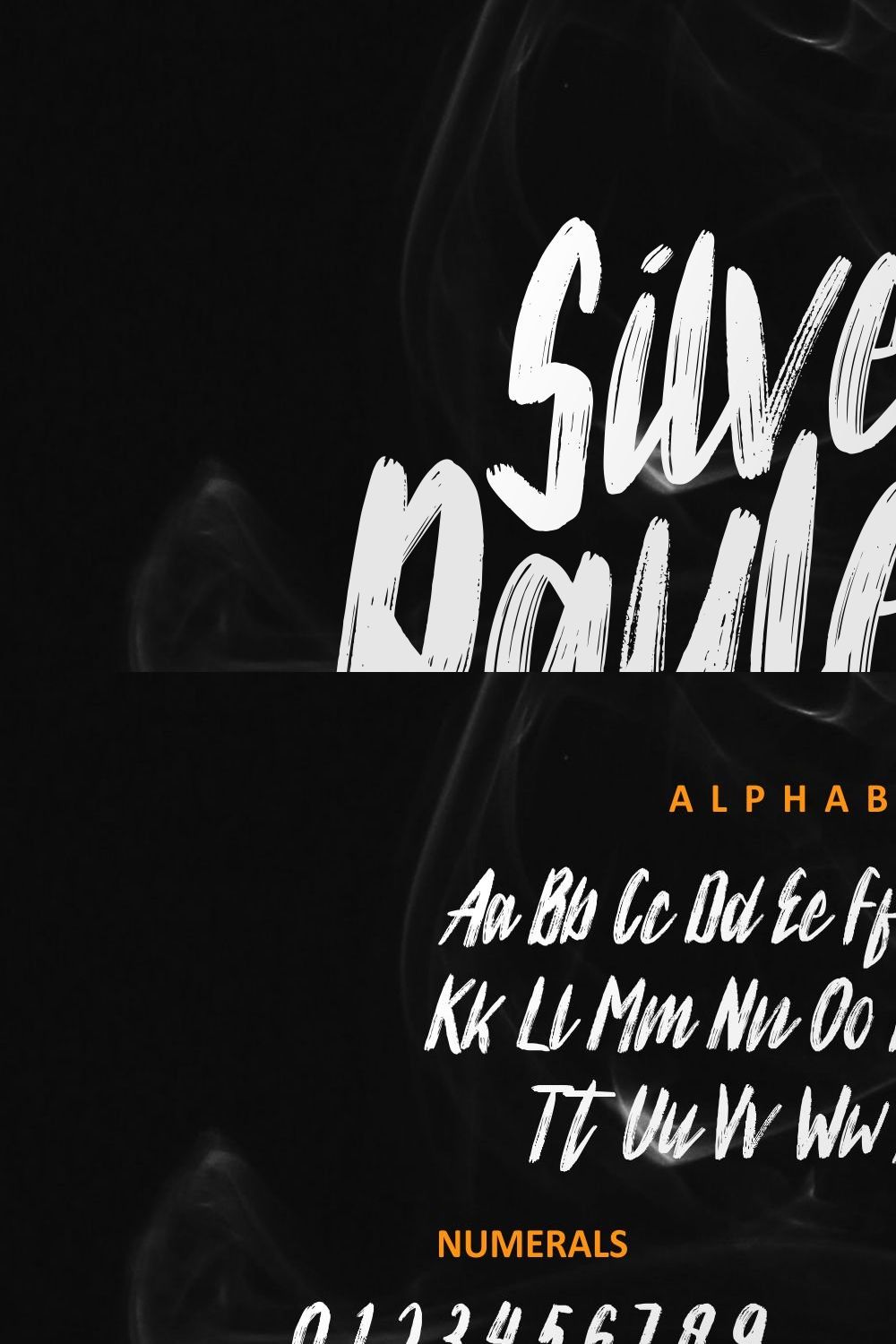 Silver Rayleigh - HandBrush Typeface pinterest preview image.