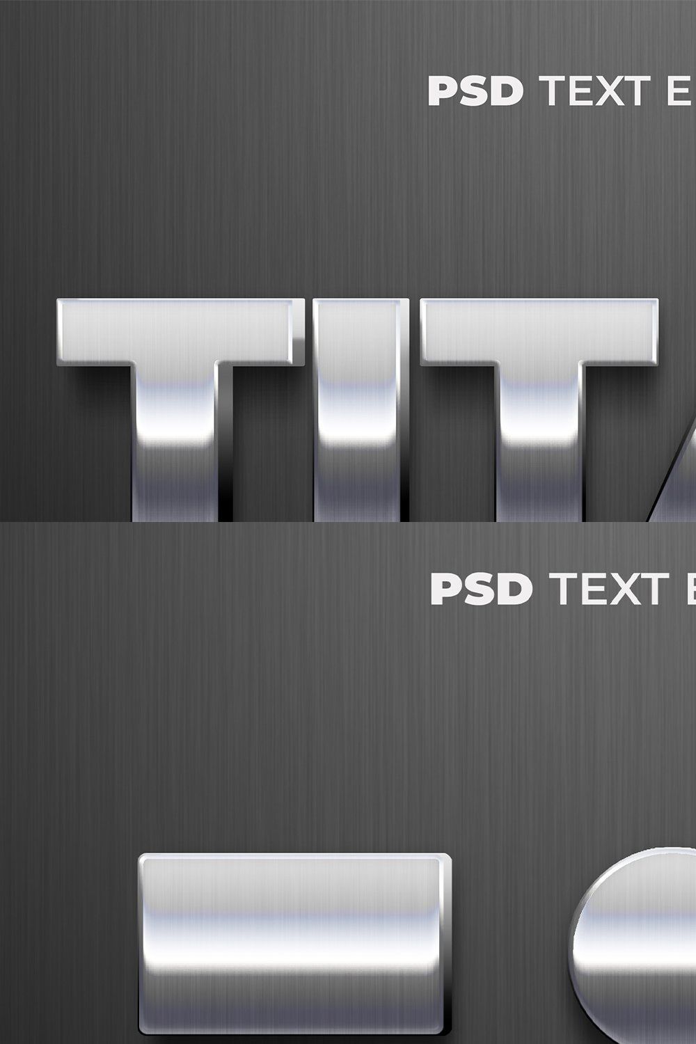 Silver Titanium Text Effect Style pinterest preview image.