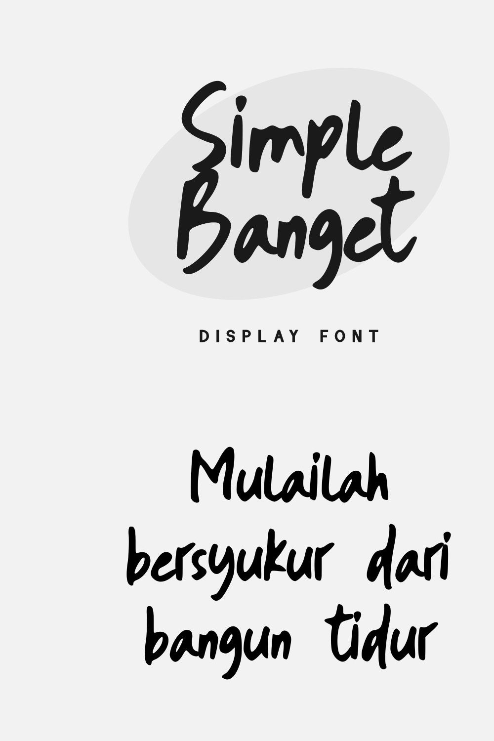 Simple Banget - Display Font pinterest preview image.