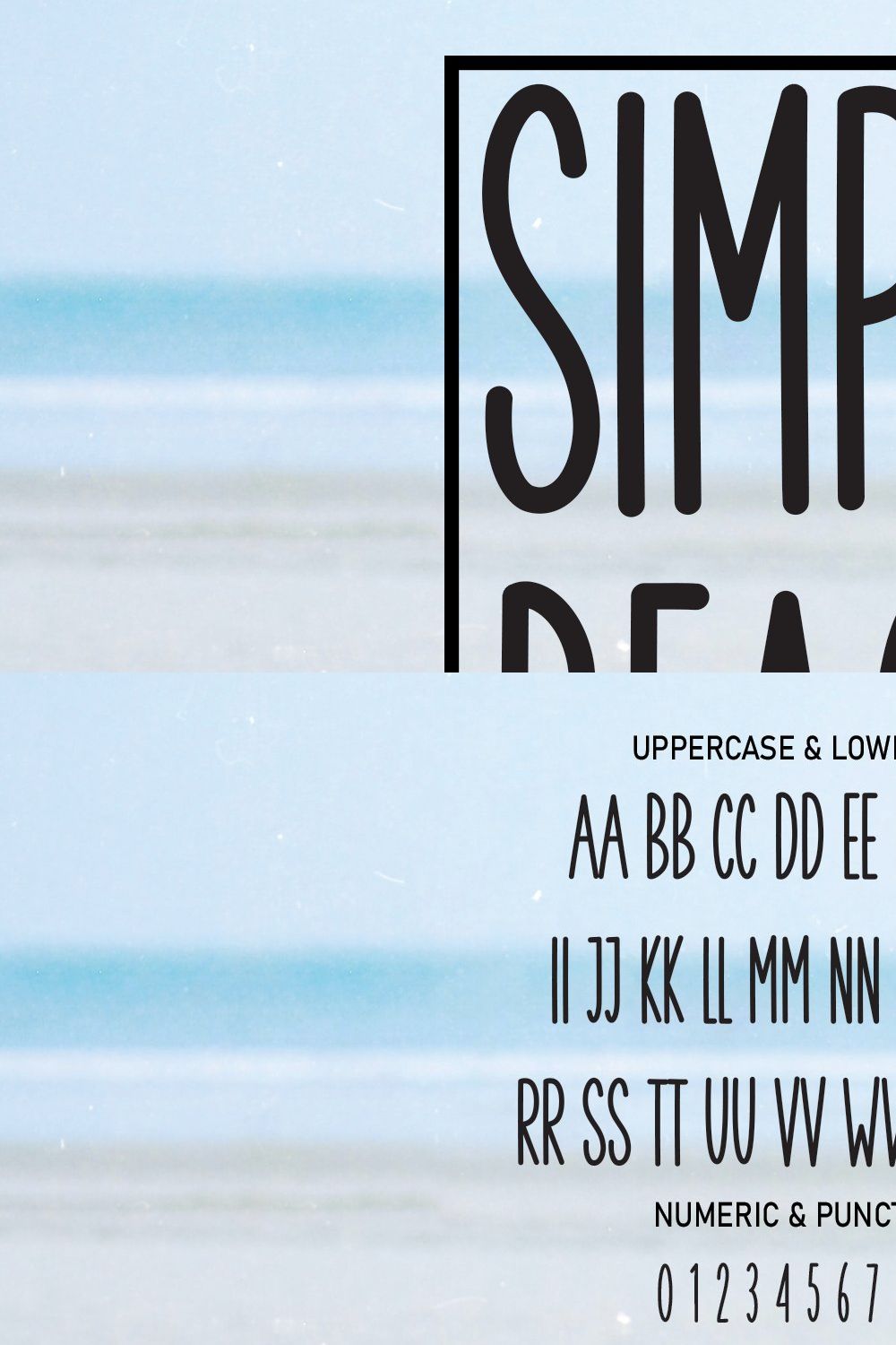 Simple Beach | Script Font pinterest preview image.