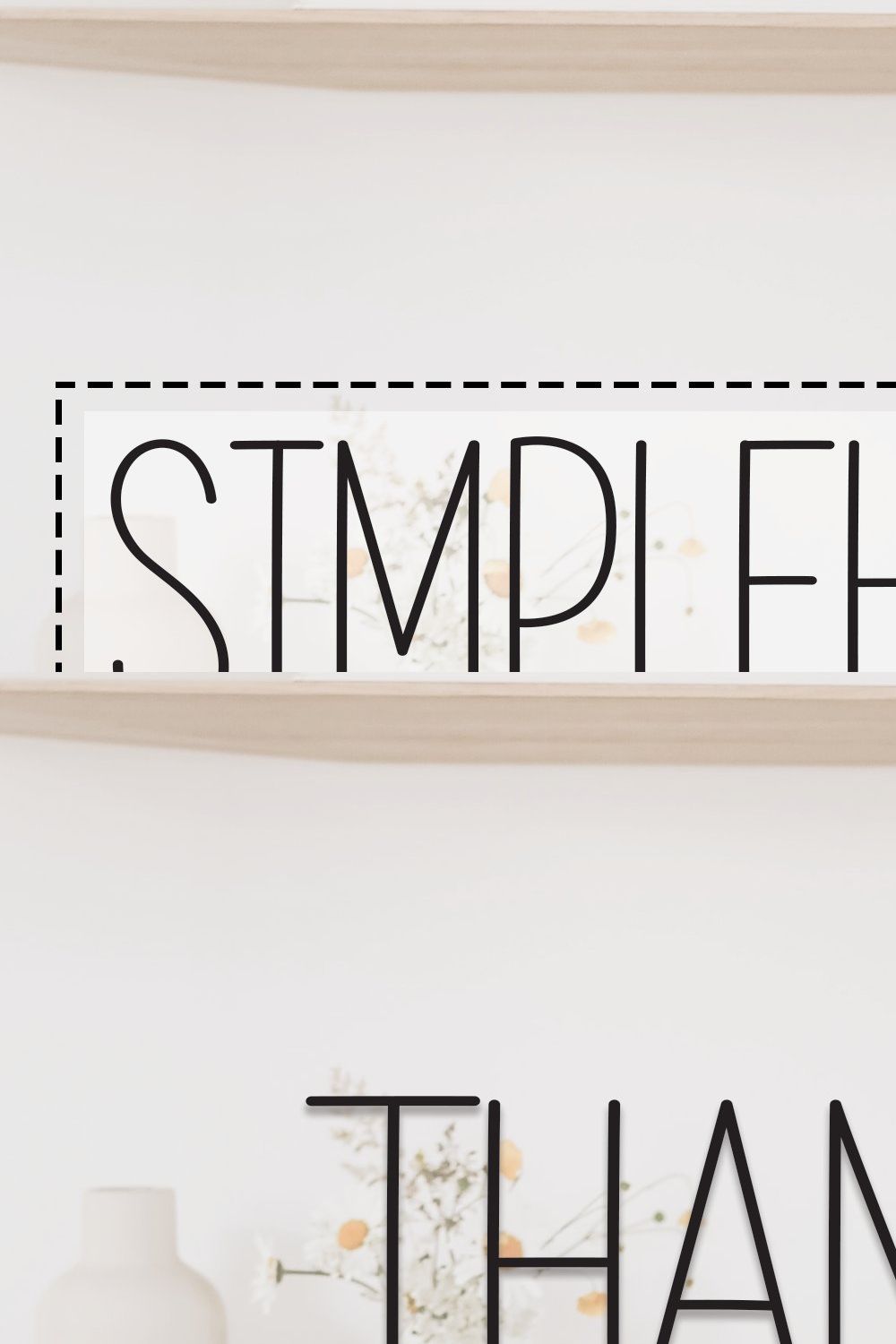 Simple House | Script Font pinterest preview image.