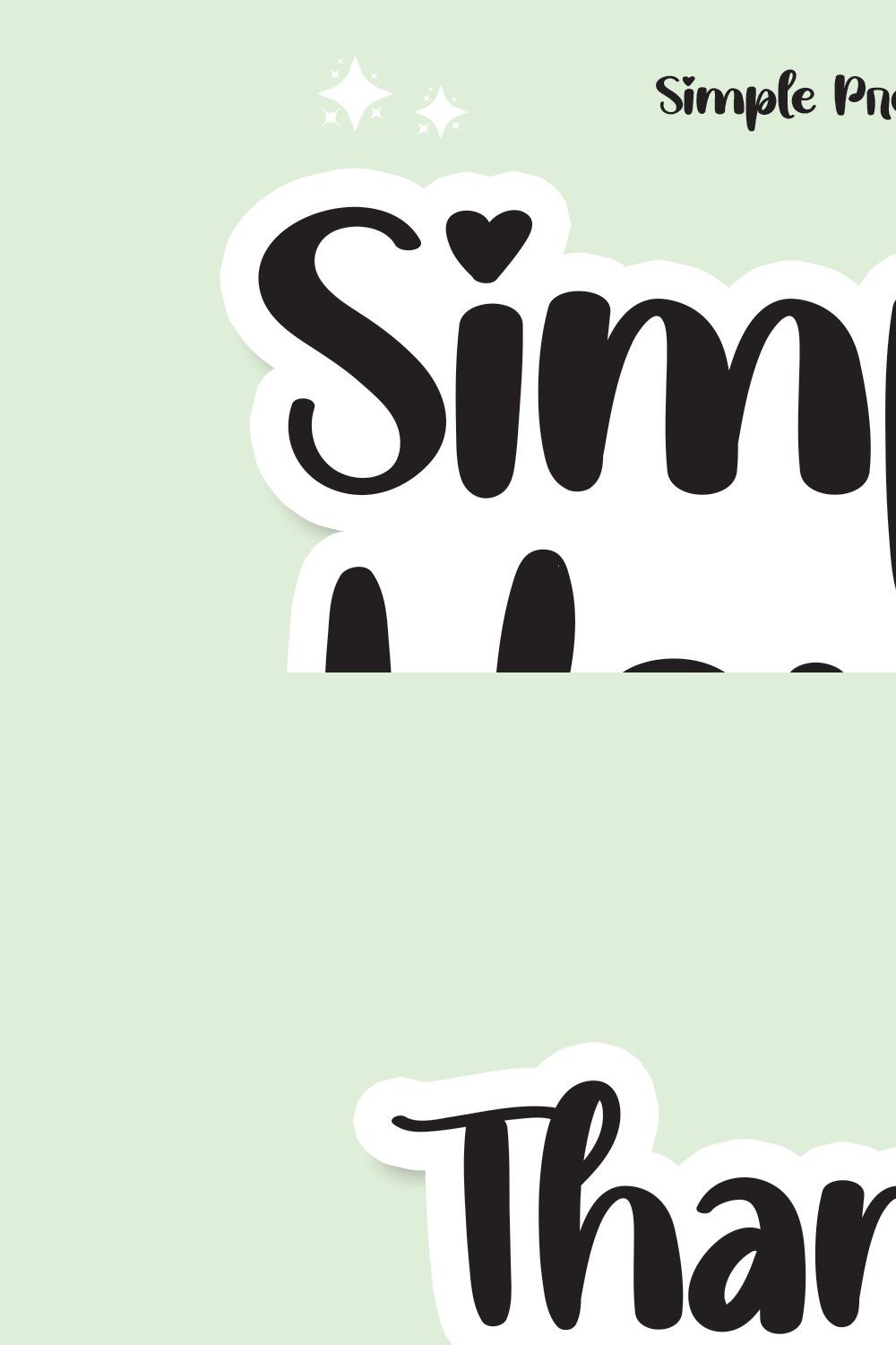 Simple House | Script Font pinterest preview image.