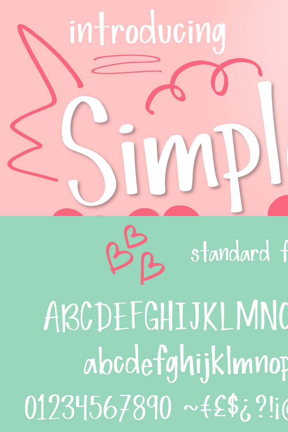 Simple Love Font pinterest preview image.