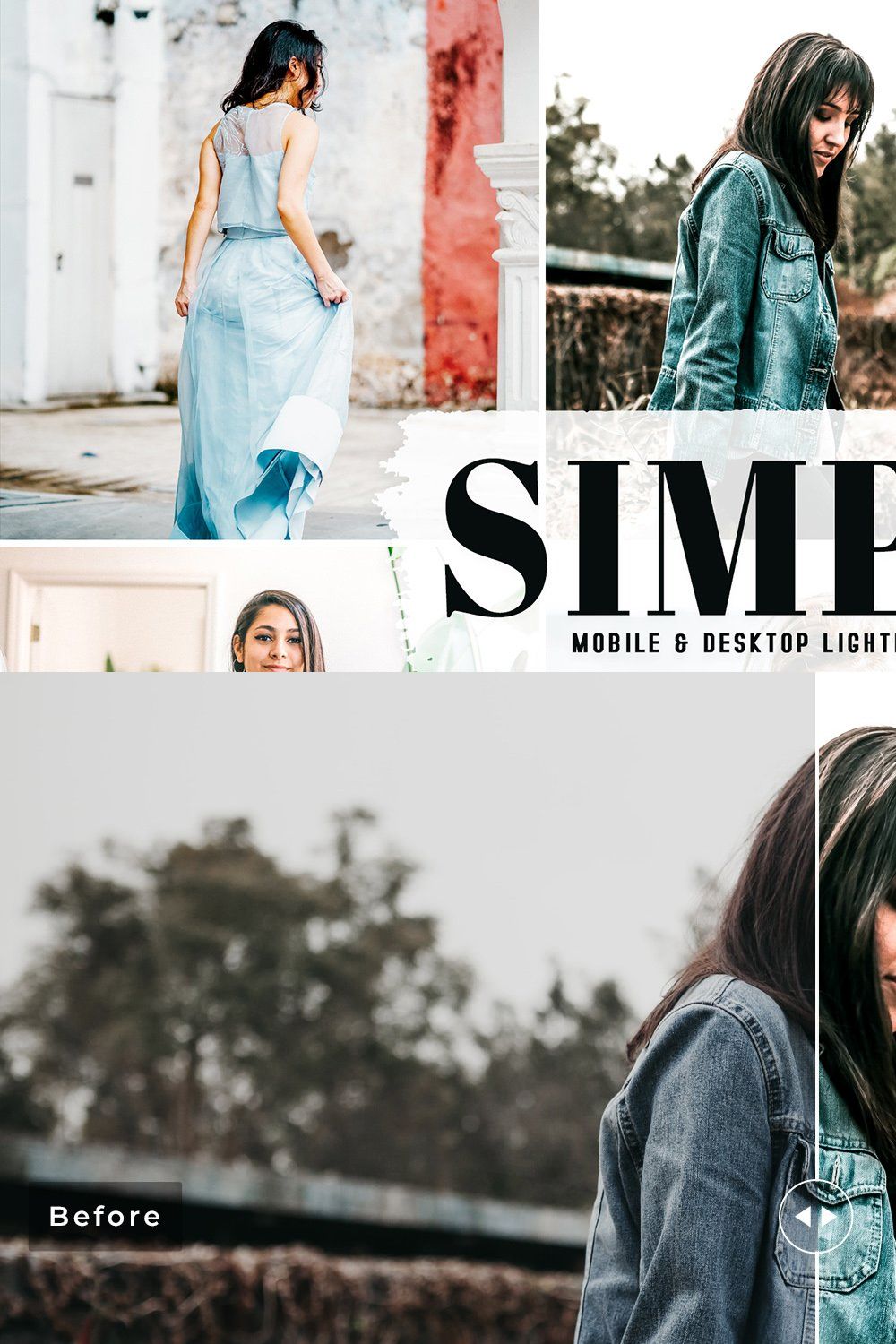 Simple Pro Lightroom Presets pinterest preview image.