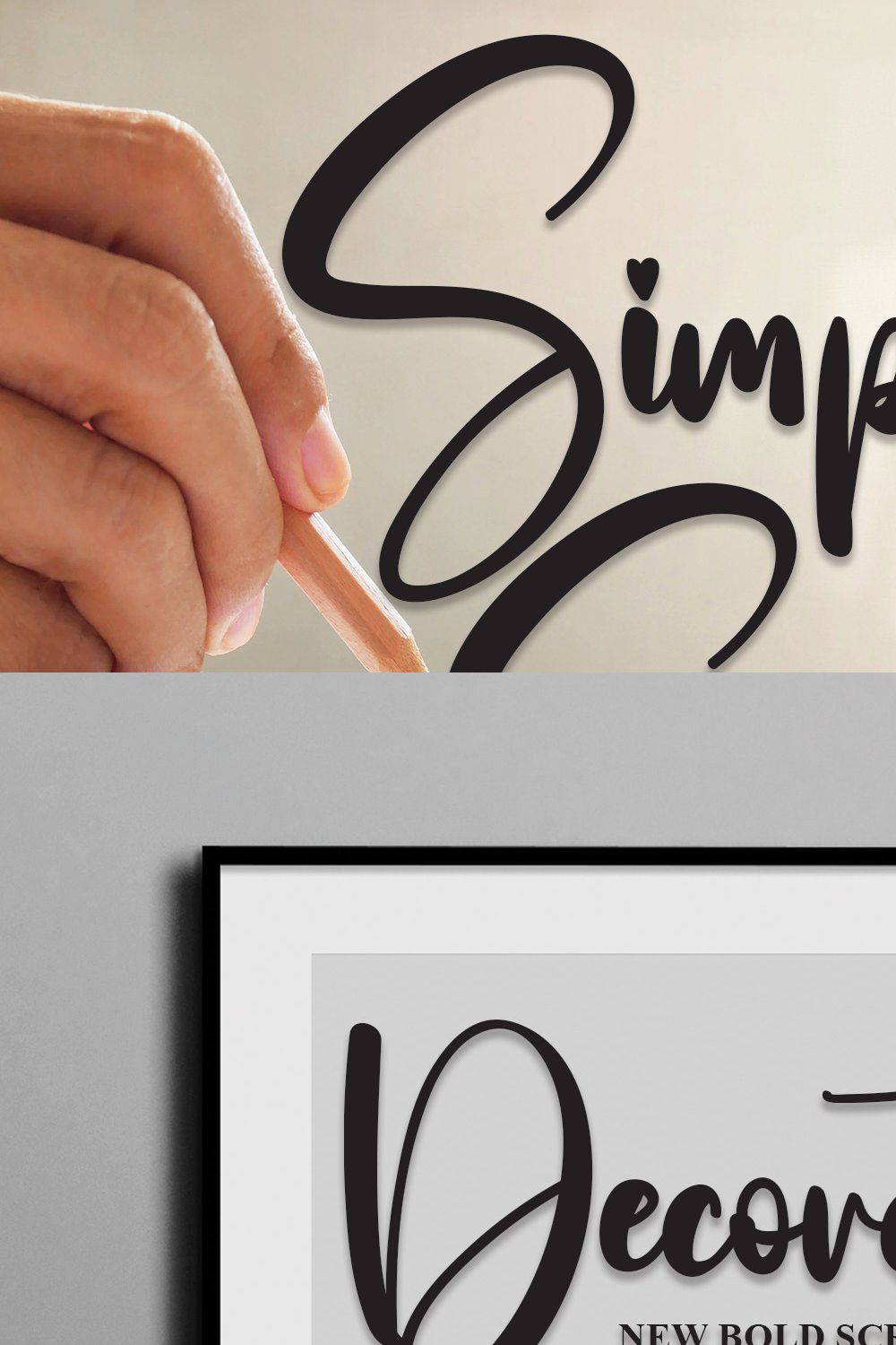 Simple Signature | Script Font pinterest preview image.