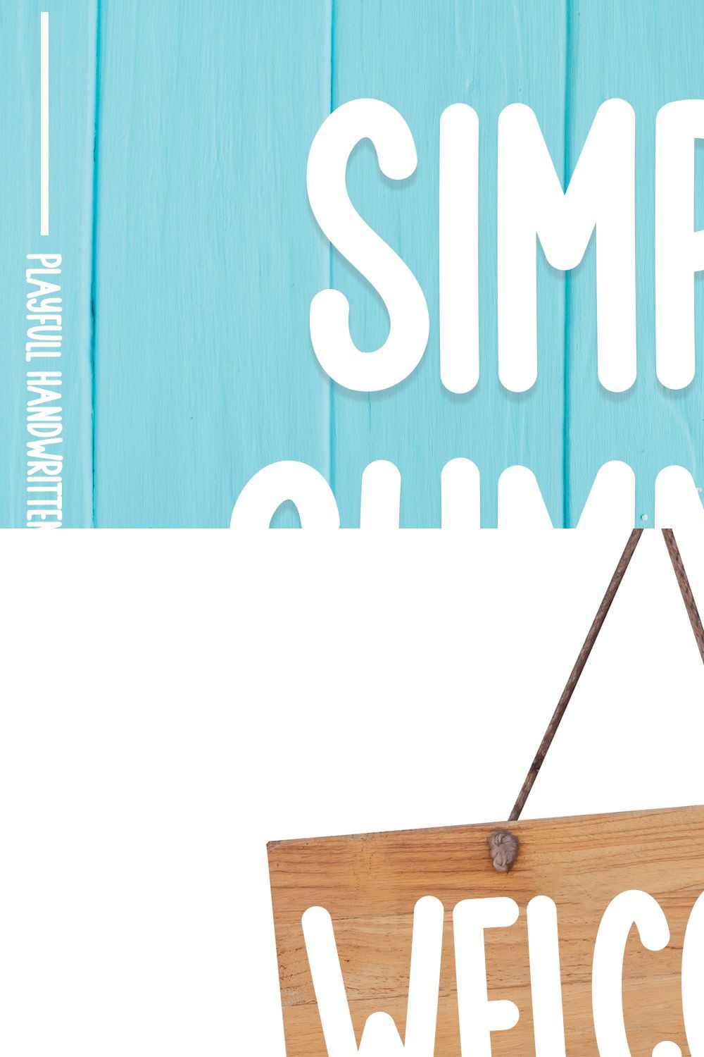 Simple Summer | Script Font pinterest preview image.