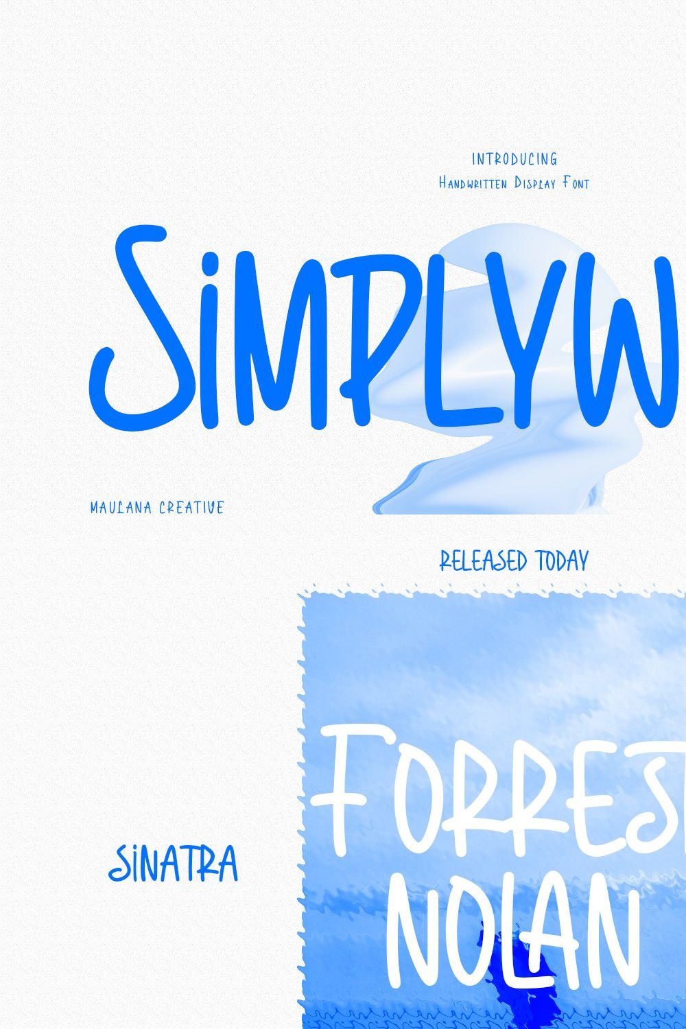 Simplywhiz Handwritten Font pinterest preview image.