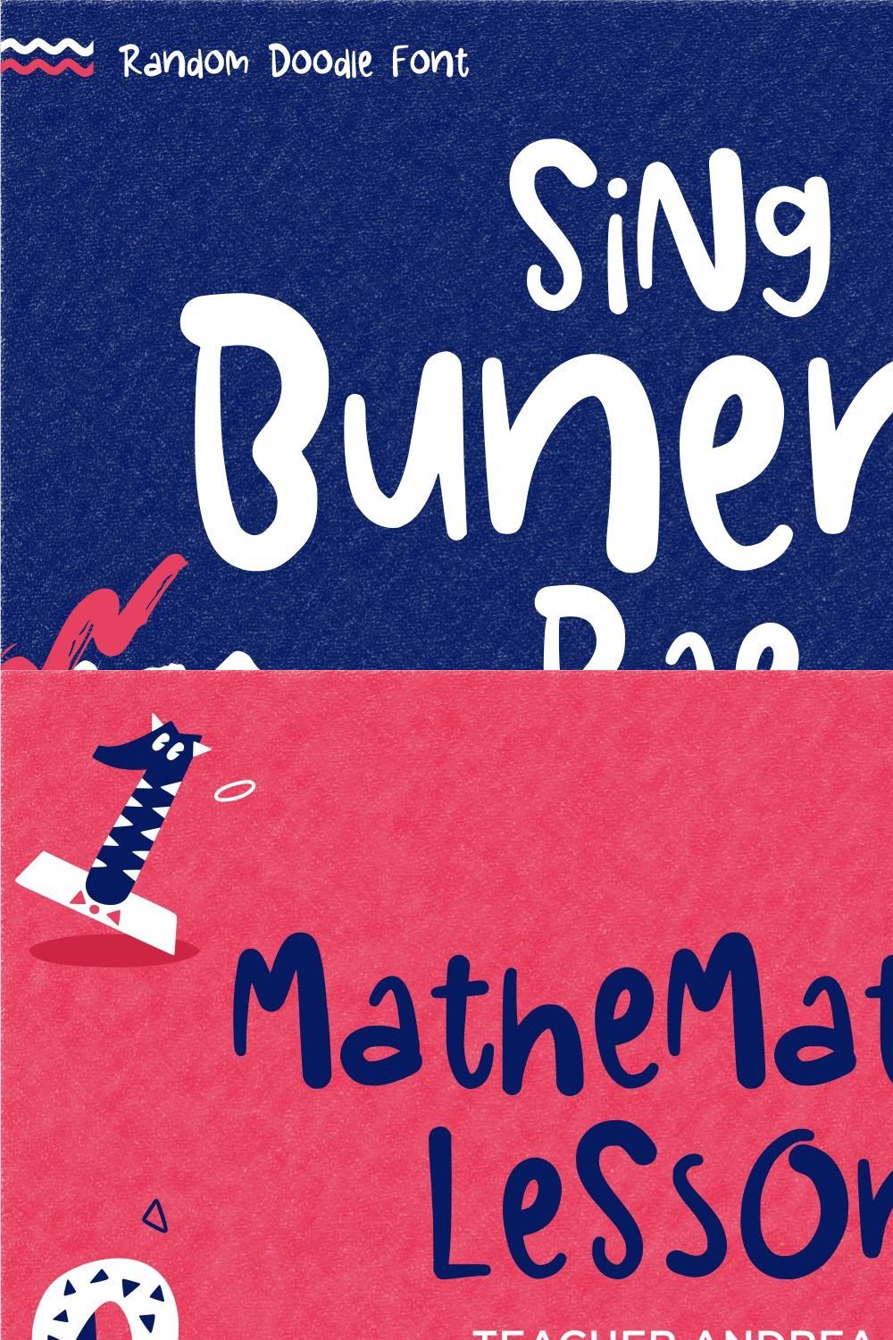 Sing Buneng Bae Font pinterest preview image.