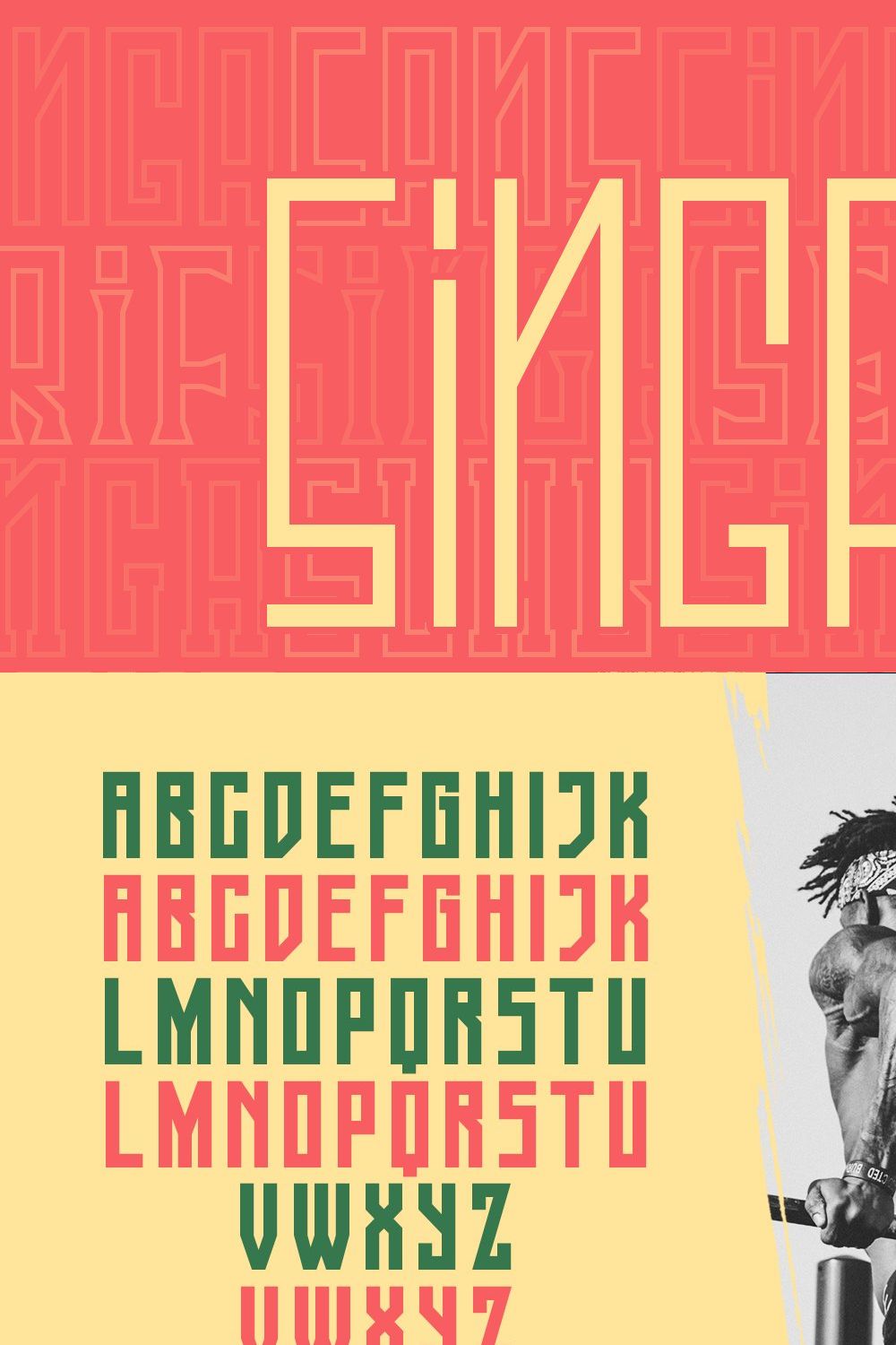 Singa - Family Font pinterest preview image.