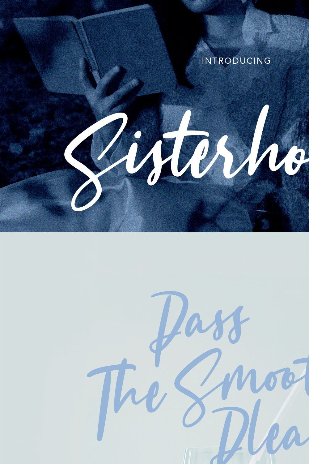 Sisterhood Script Font pinterest preview image.