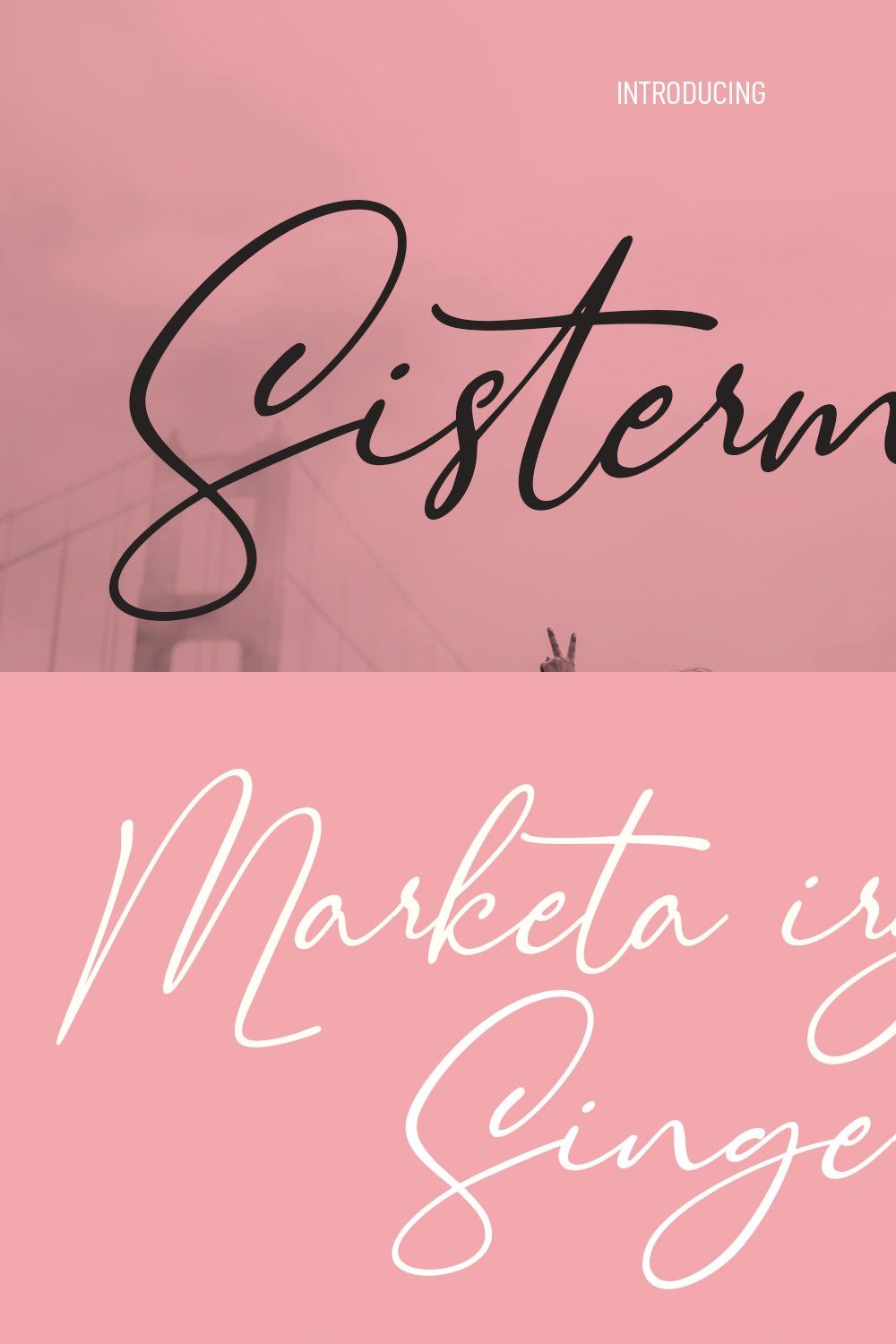 Sistermoon Script Font pinterest preview image.