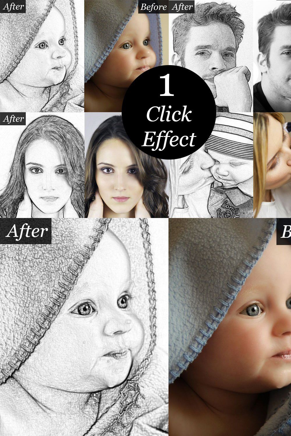 Sketch Artist-Photo to Sketch effect pinterest preview image.