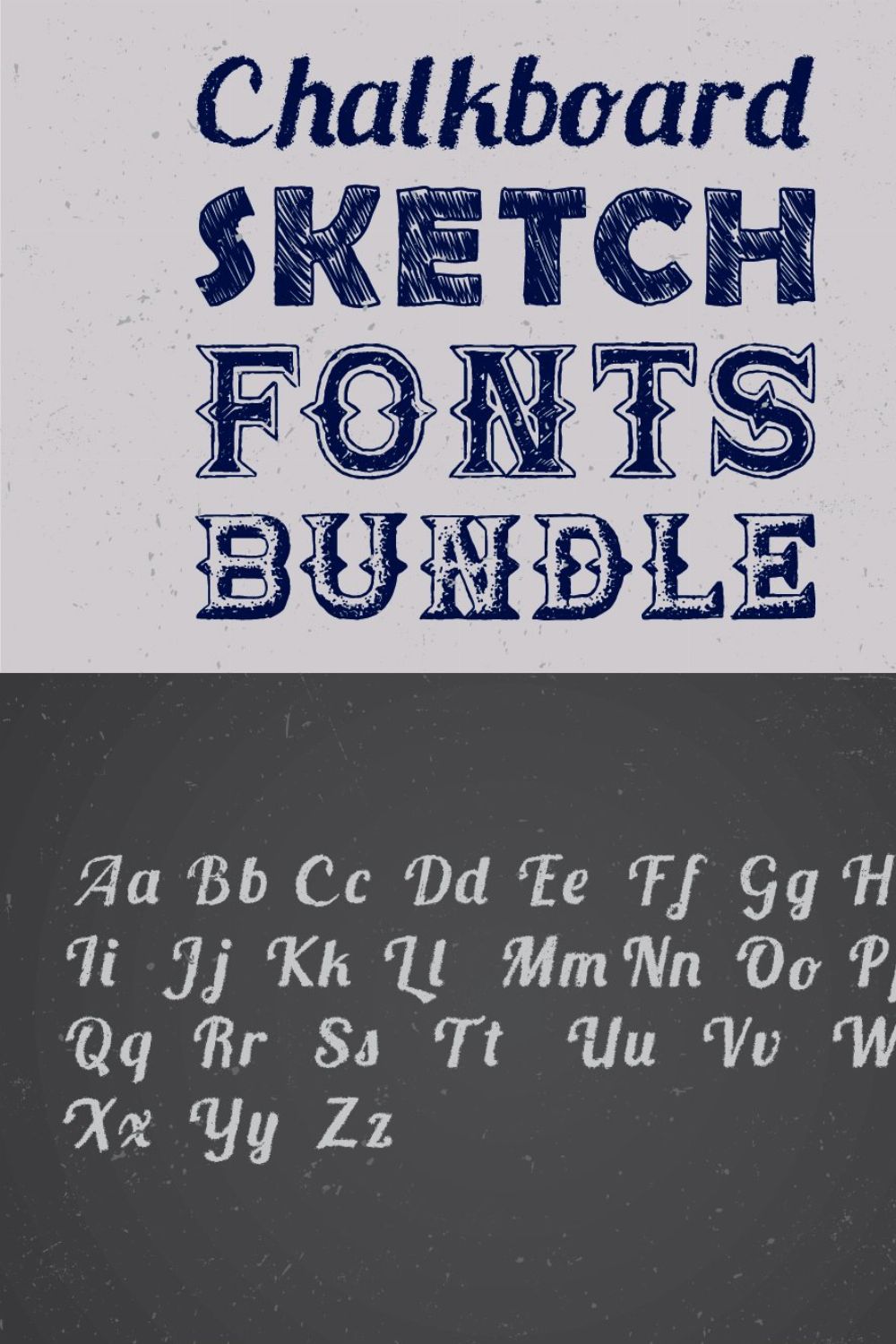 Sketch Fonts Bundle pinterest preview image.