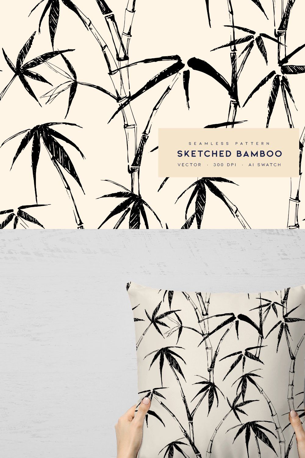 Sketched Bamboo pinterest preview image.