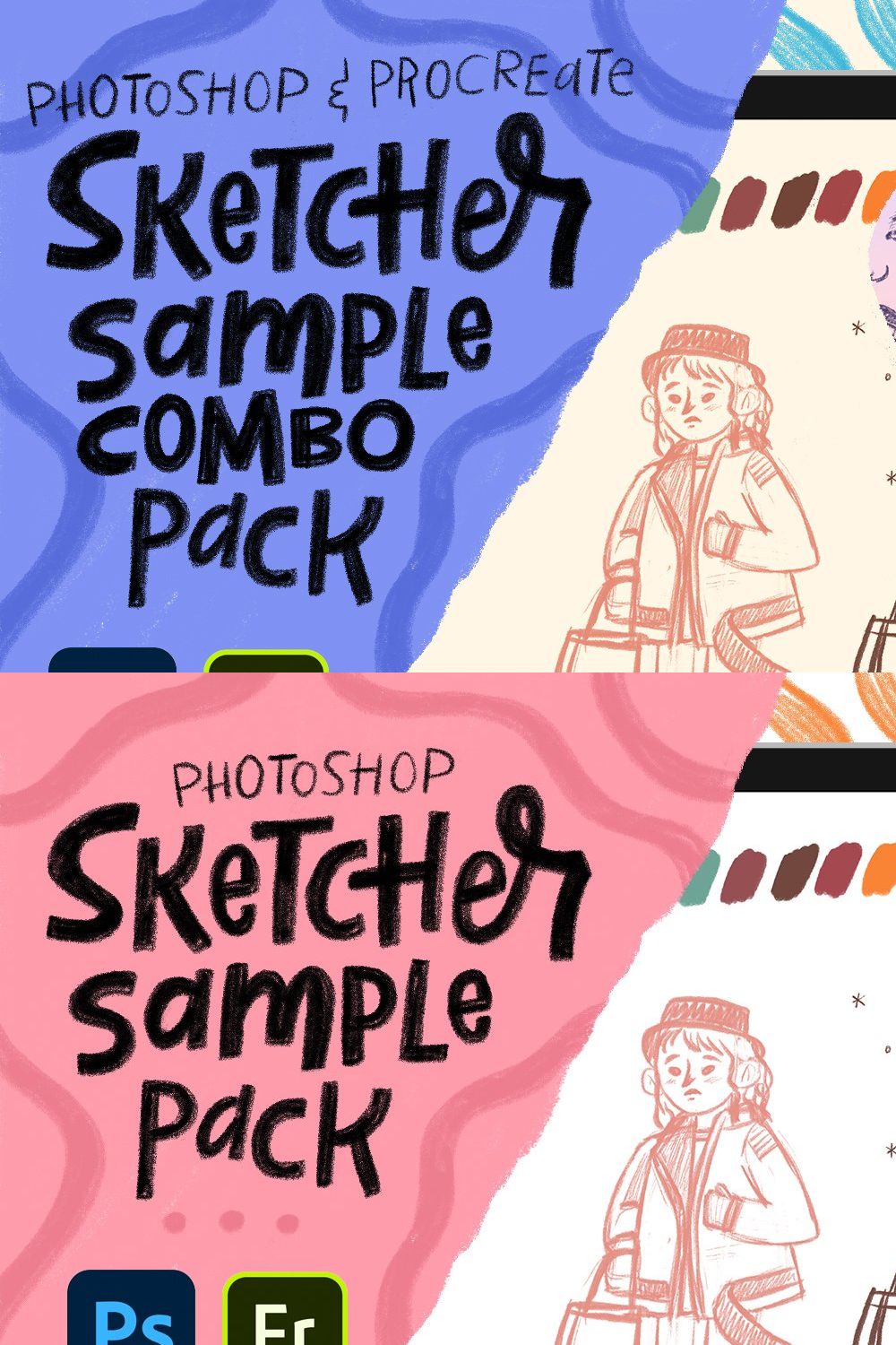 Sketcher Sample Combo Pack pinterest preview image.
