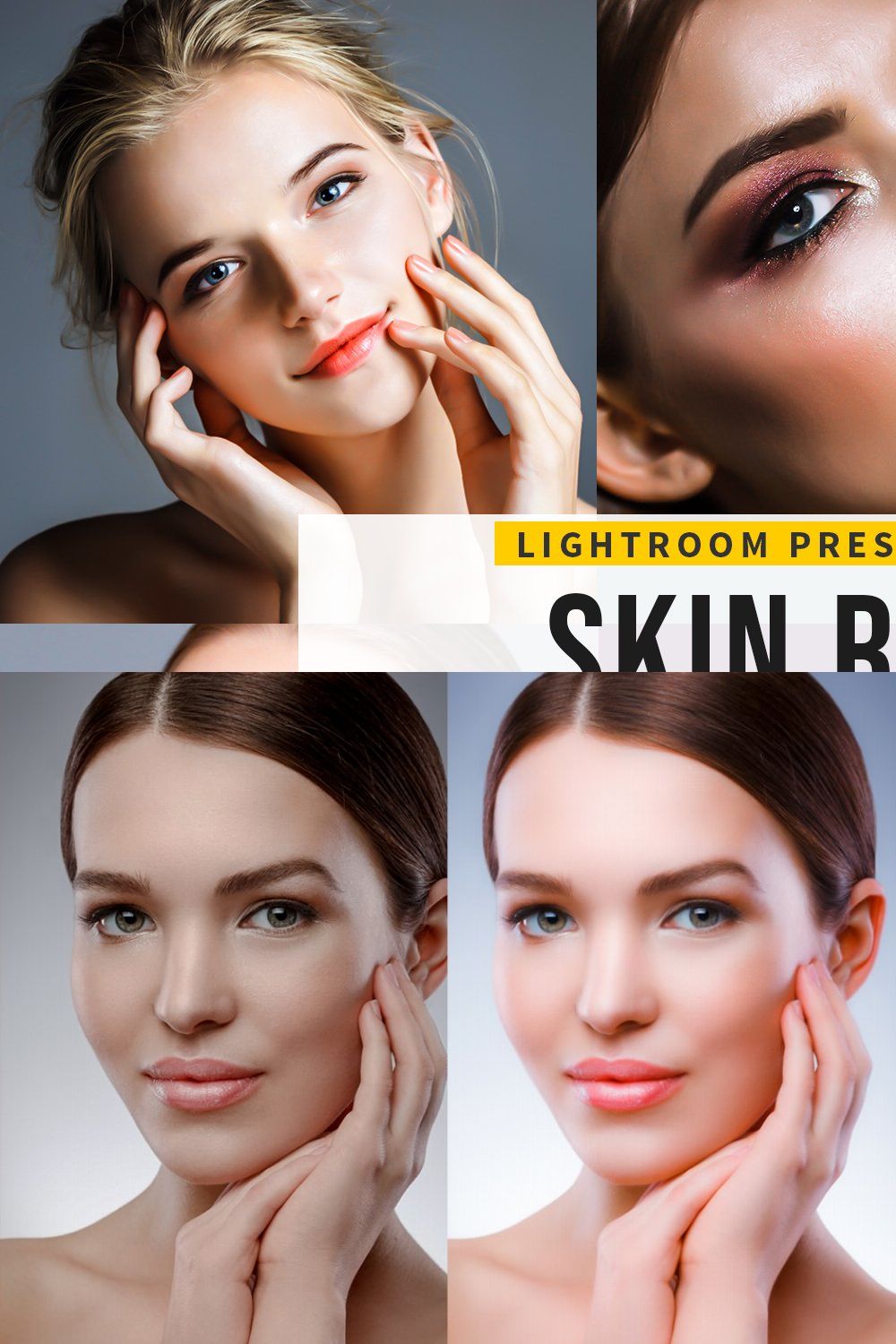Skin Retouch Lightroom Presets pinterest preview image.