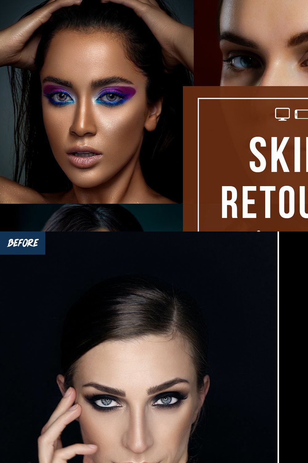 Skin Retouching Lightroom Presets pinterest preview image.