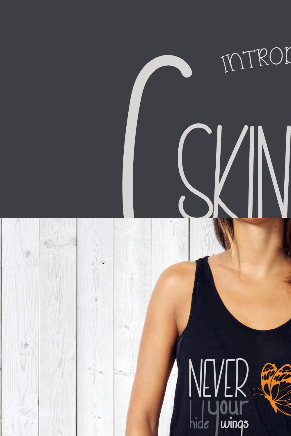 Skinny Goose Font pinterest preview image.