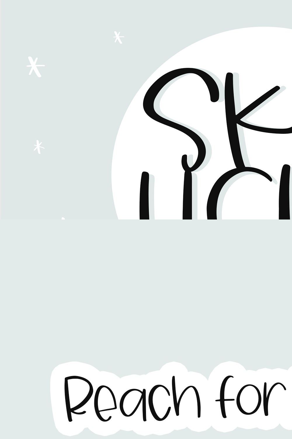 Sky Light | Quirky Handwritten Font pinterest preview image.