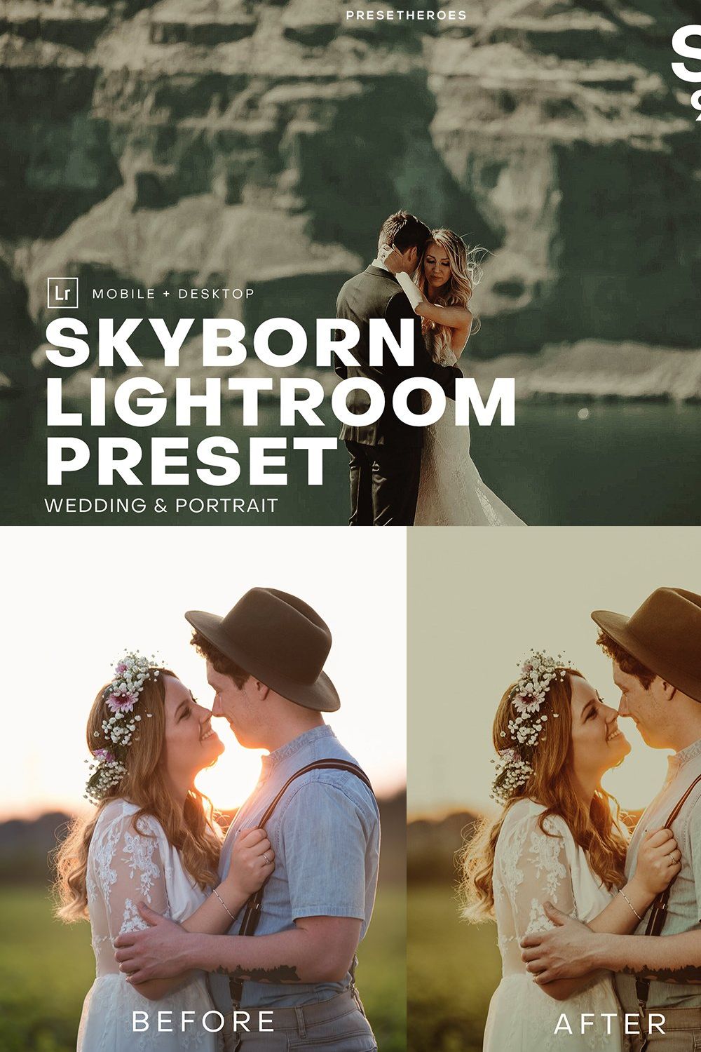 Skyborn High Quality Premium Lightro pinterest preview image.