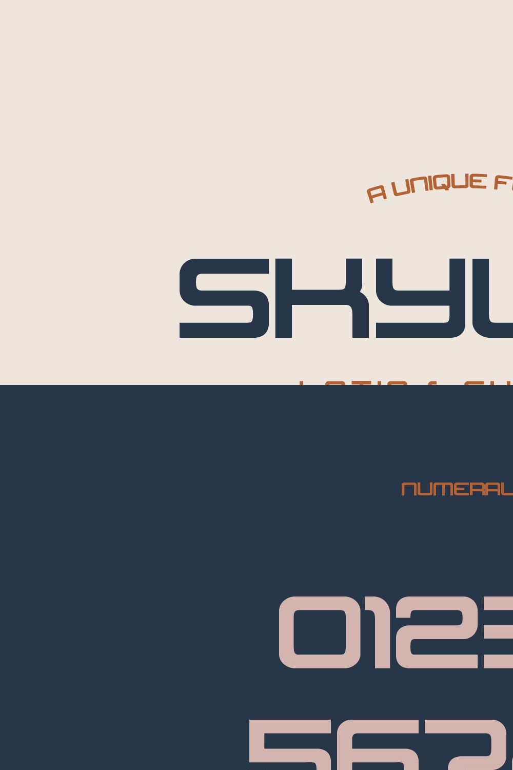 Skylar Multilingual Font pinterest preview image.