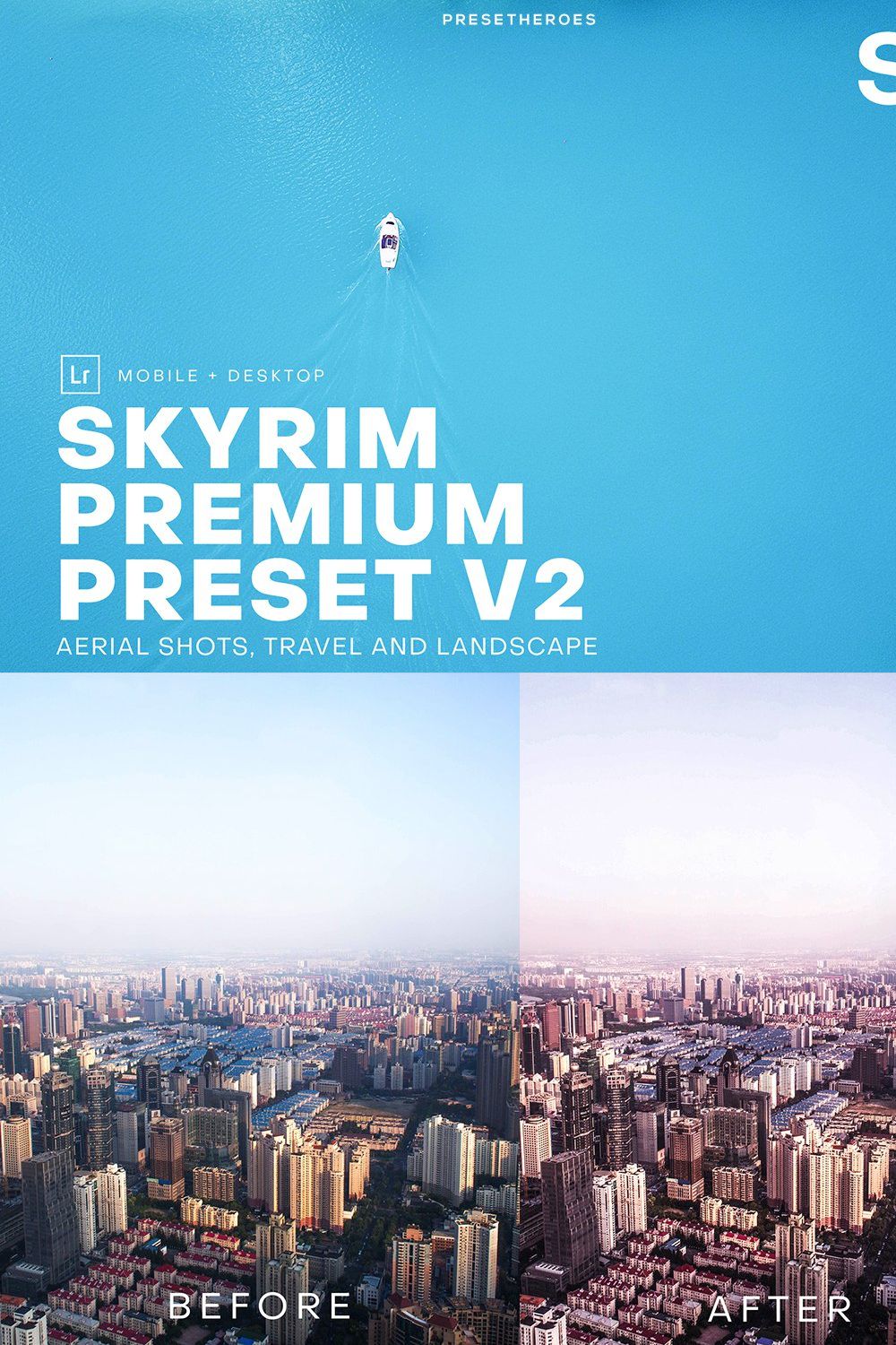 SKYRIM Lightroom Preset V2 pinterest preview image.