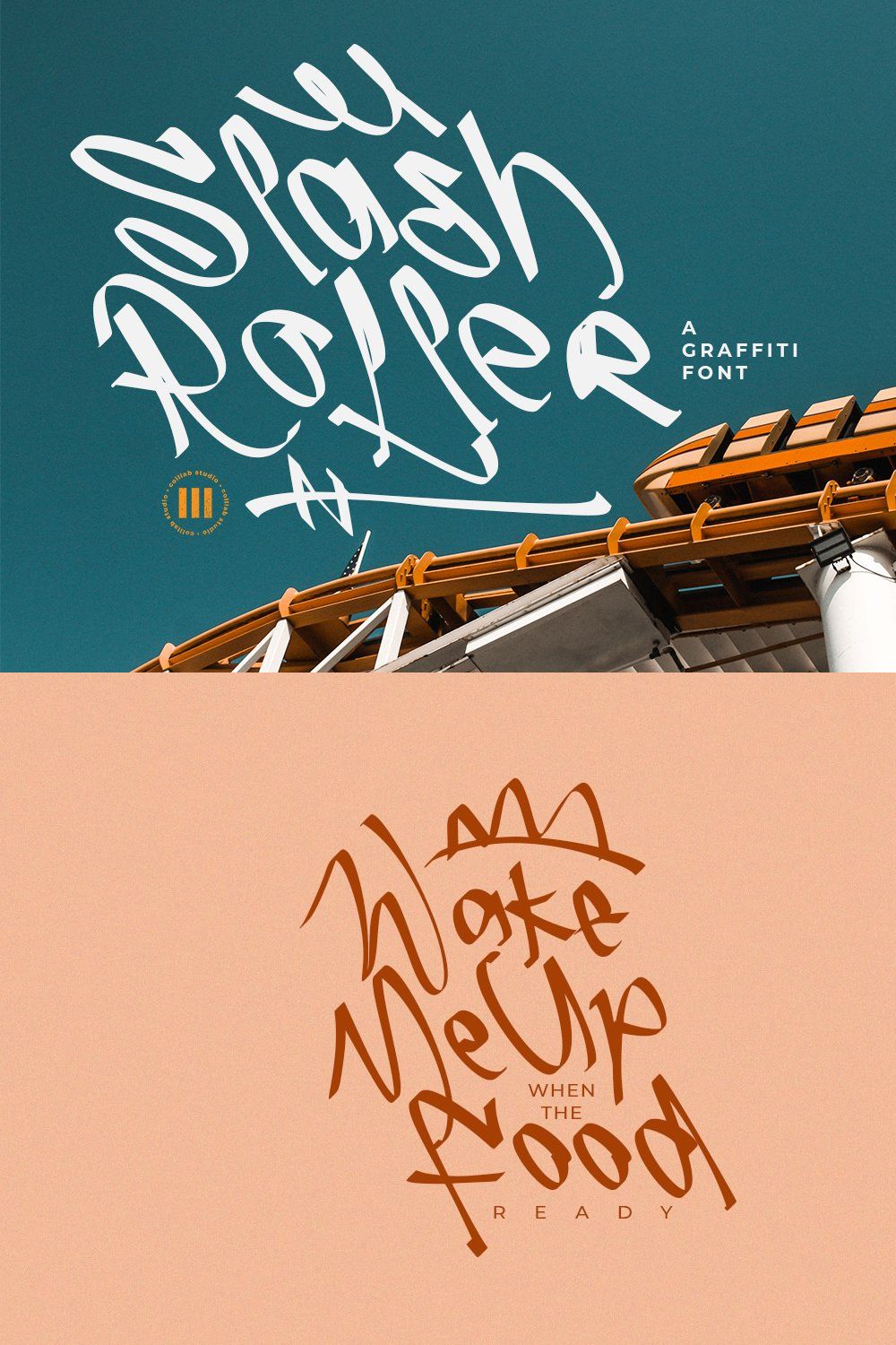 Slash Roller | A Graffiti Font pinterest preview image.