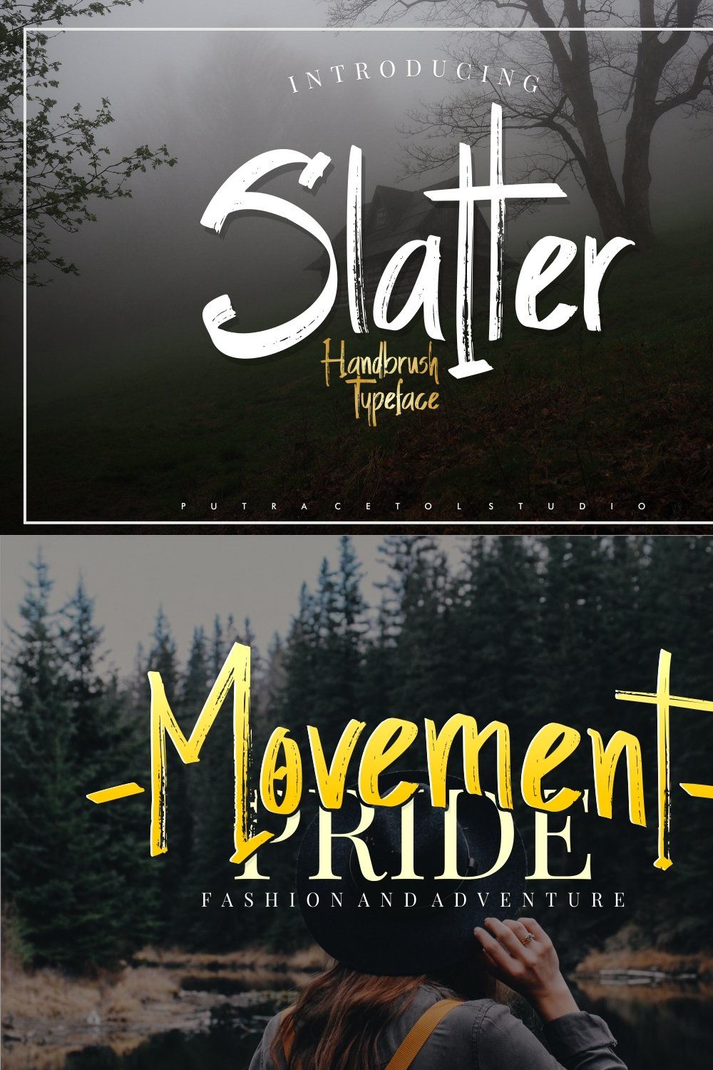 Slatter - Handbrush Font pinterest preview image.