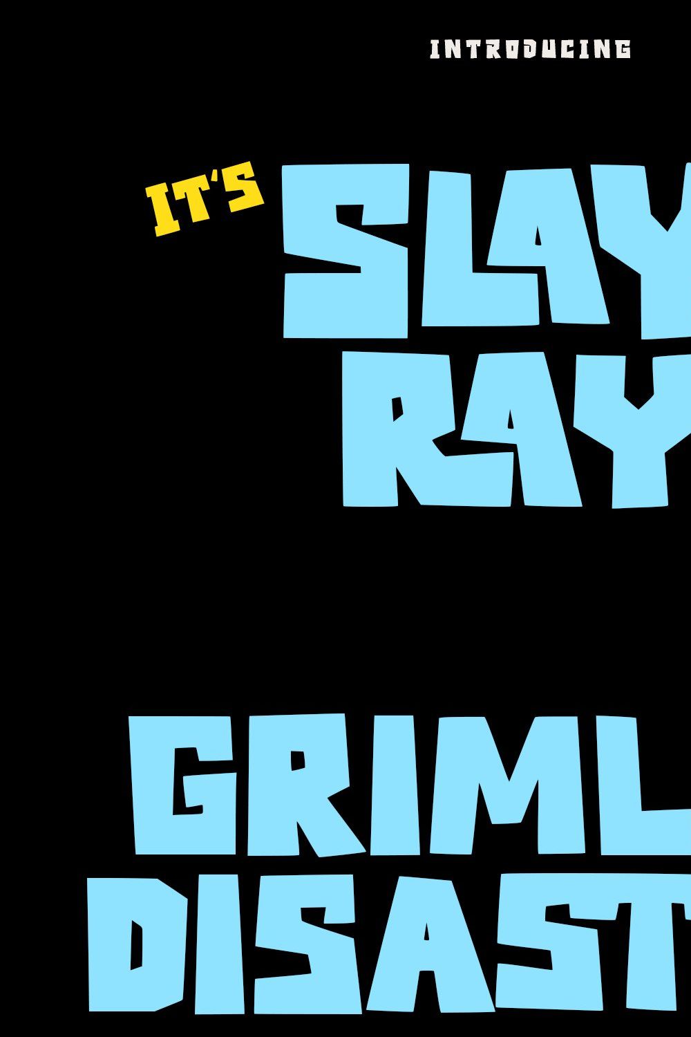 Slayray Bouncy Display Font pinterest preview image.