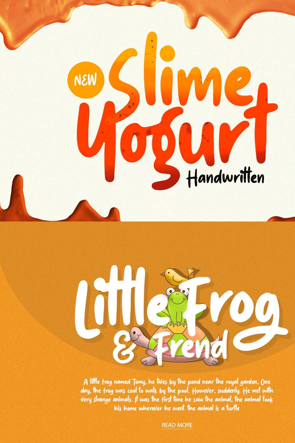 Slime Yogurt - Playful Font pinterest preview image.
