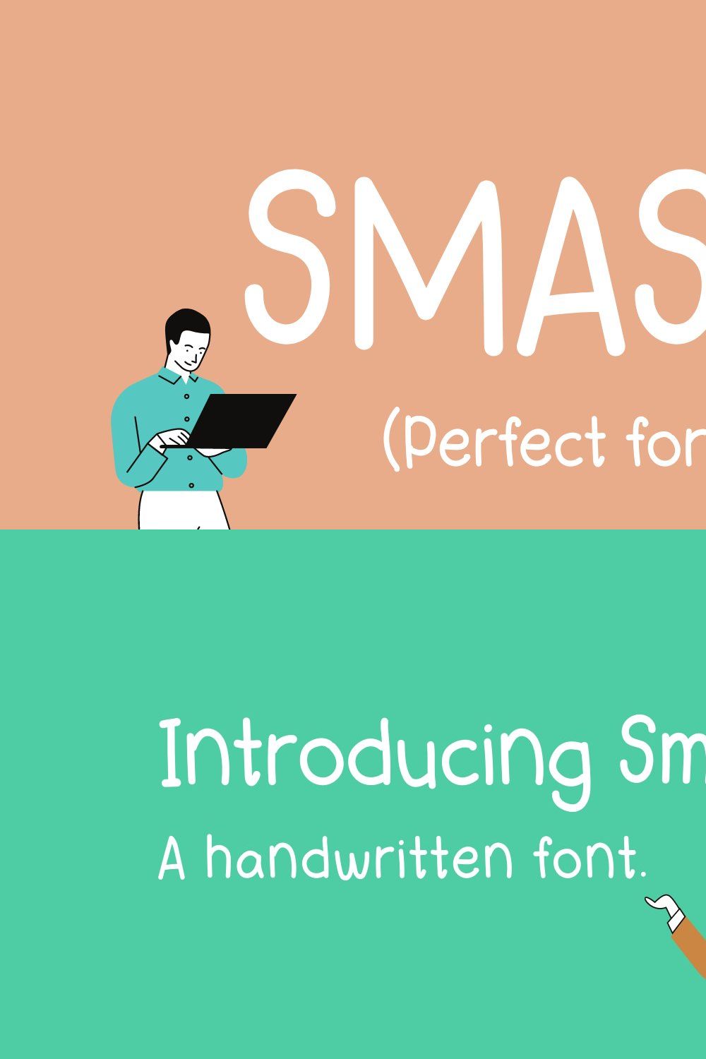 Smaskis Digital Notes Font pinterest preview image.