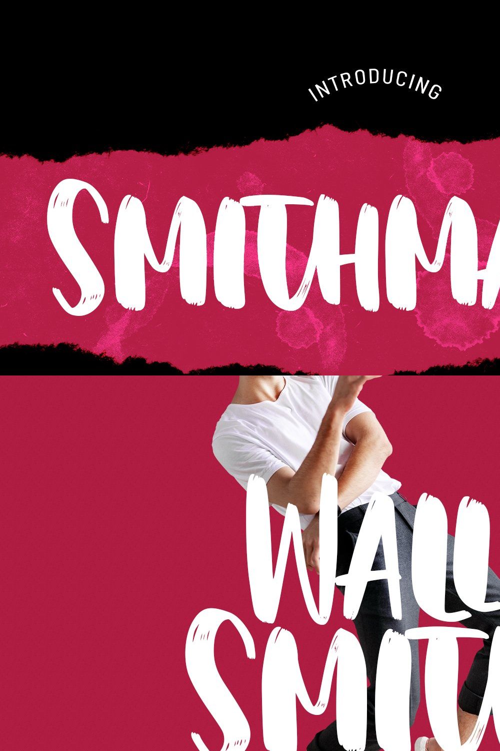 Smithmagis Handwritten Brush Font pinterest preview image.