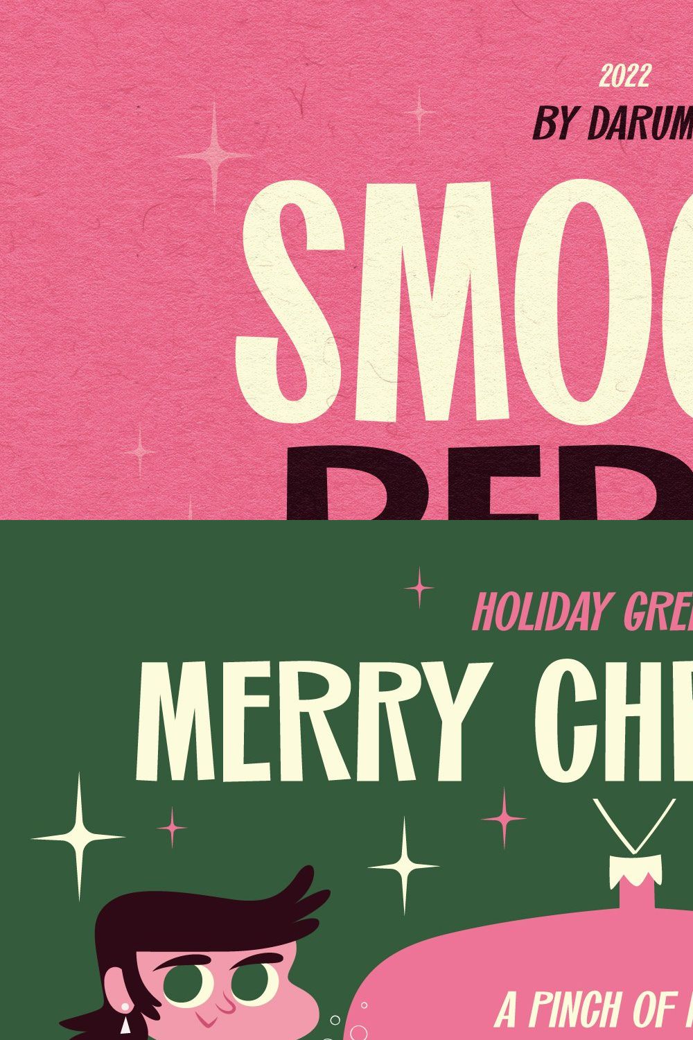 SmoothBerry | Playful Retro Font pinterest preview image.