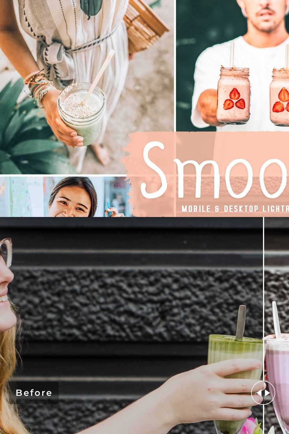 Smoothie Pro Lightroom Presets pinterest preview image.