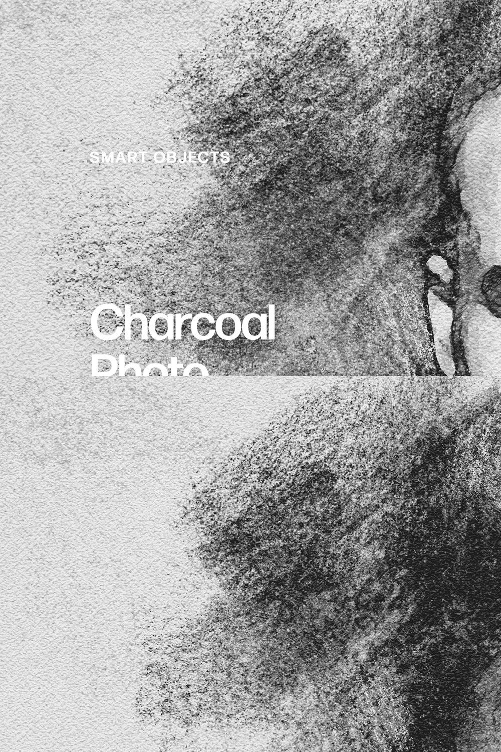 Smudged Charcoal Photo Effect pinterest preview image.