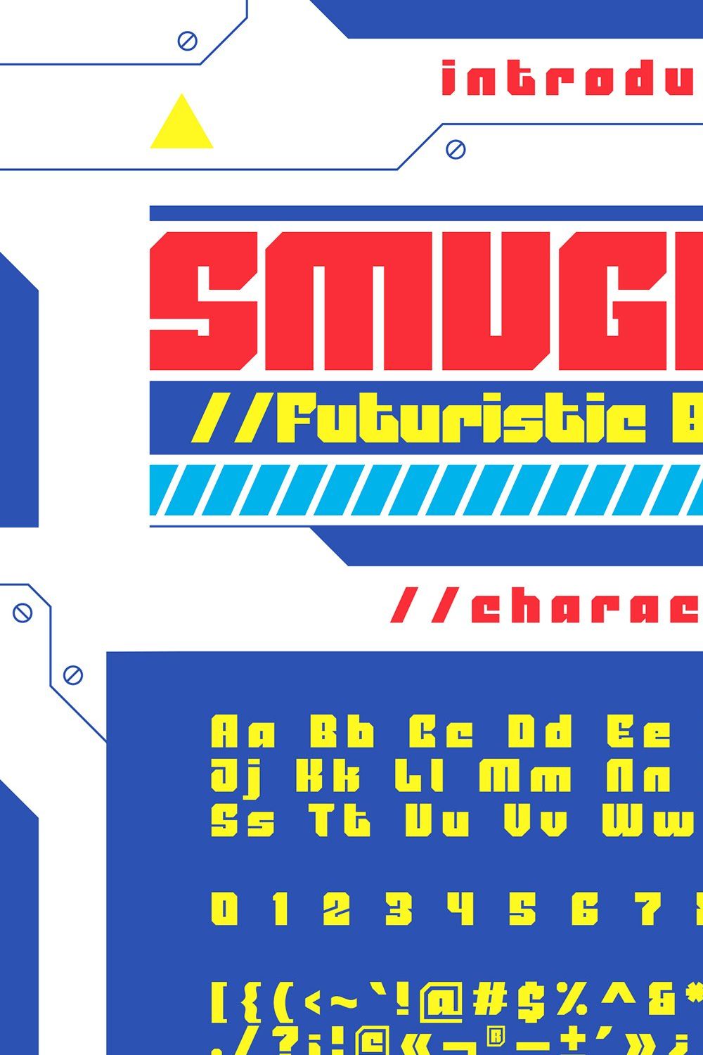 Smugbuld – Futuristic Bold Font pinterest preview image.