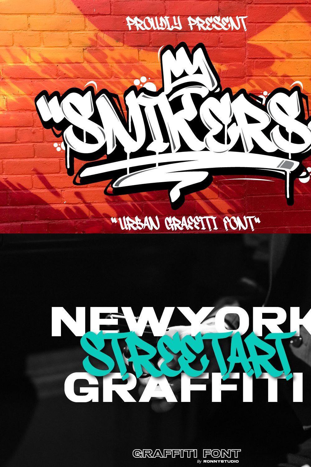 Snikers - Urban Graffiti Font pinterest preview image.